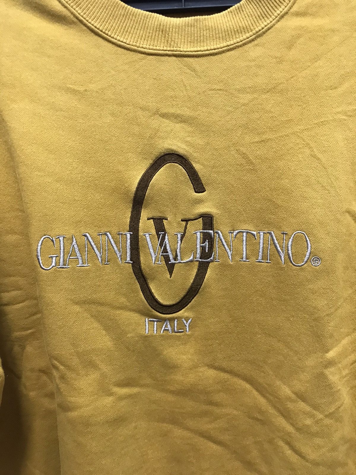 Valentino Gianni Valentino Big Logo Spellout Embroidery Sweatshirt Size US L / EU 52-54 / 3 - 3 Thumbnail