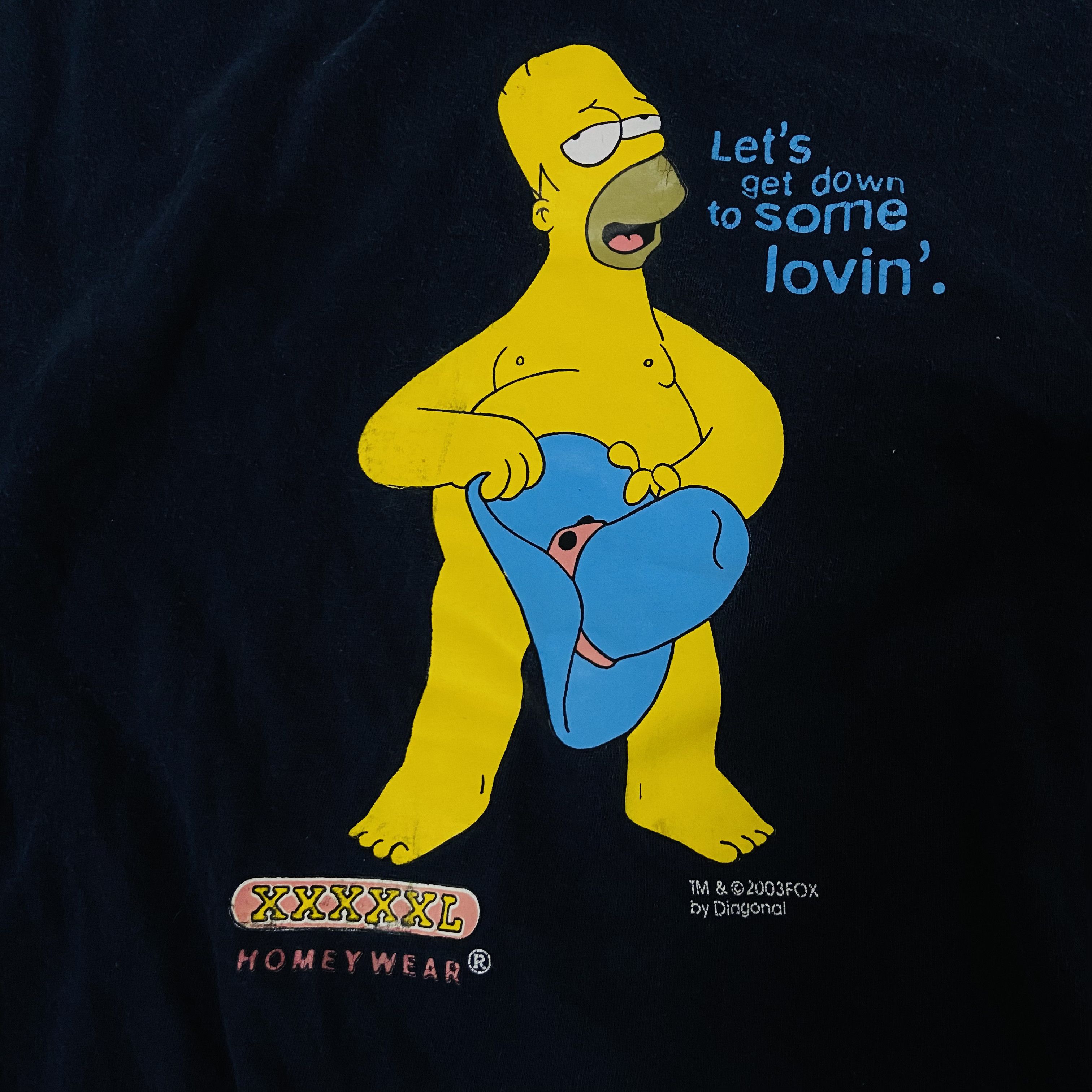 The Simpsons 2003 SEXY HOMER THE SIMPSONS RARE VINTAGE TEE - № 547 Size US XL / EU 56 / 4 - 3 Thumbnail