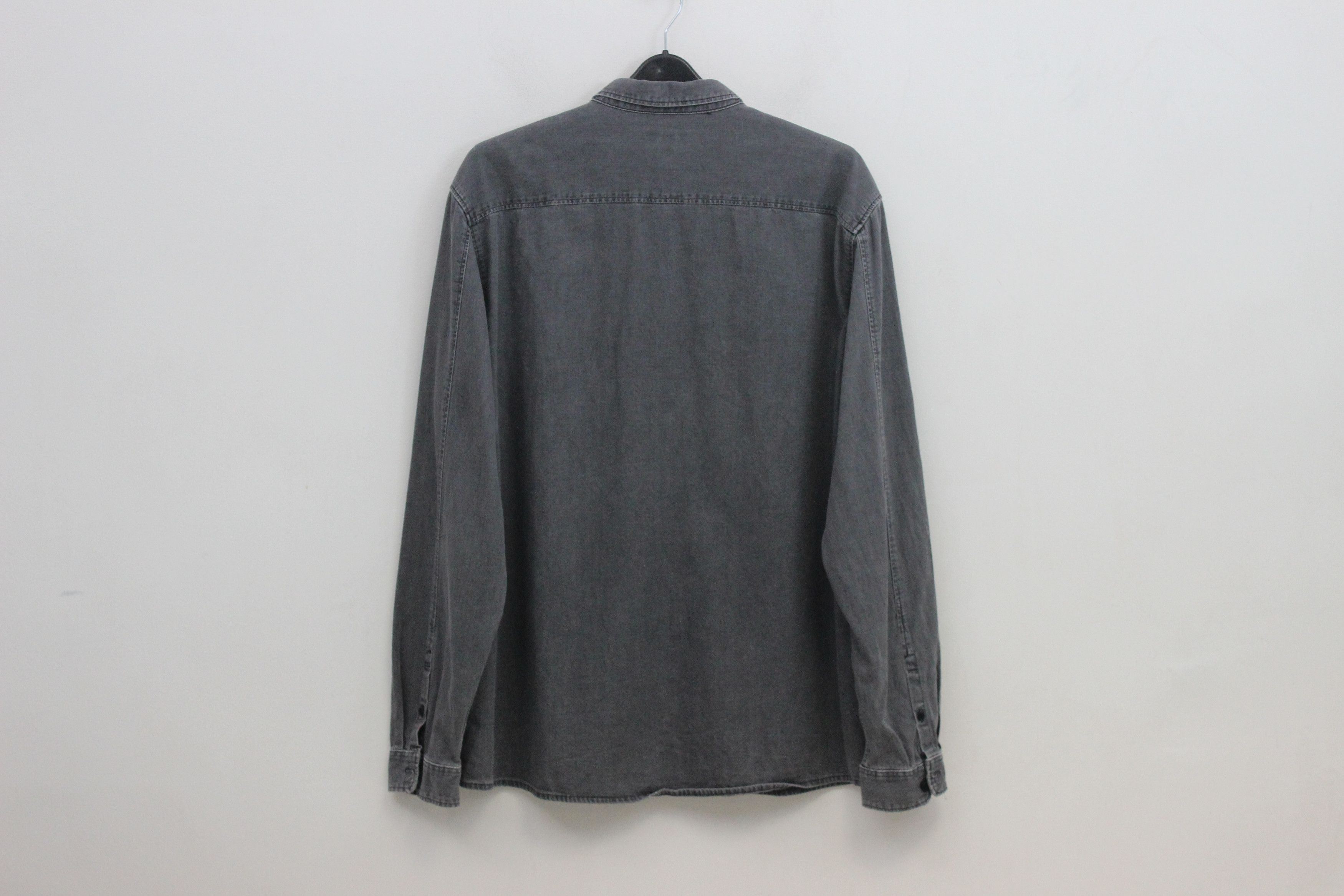 Cos COS Button Up Over Shirt Denim Jacket Grey Cotton Casual Size US XL / EU 56 / 4 - 2 Thumbnail