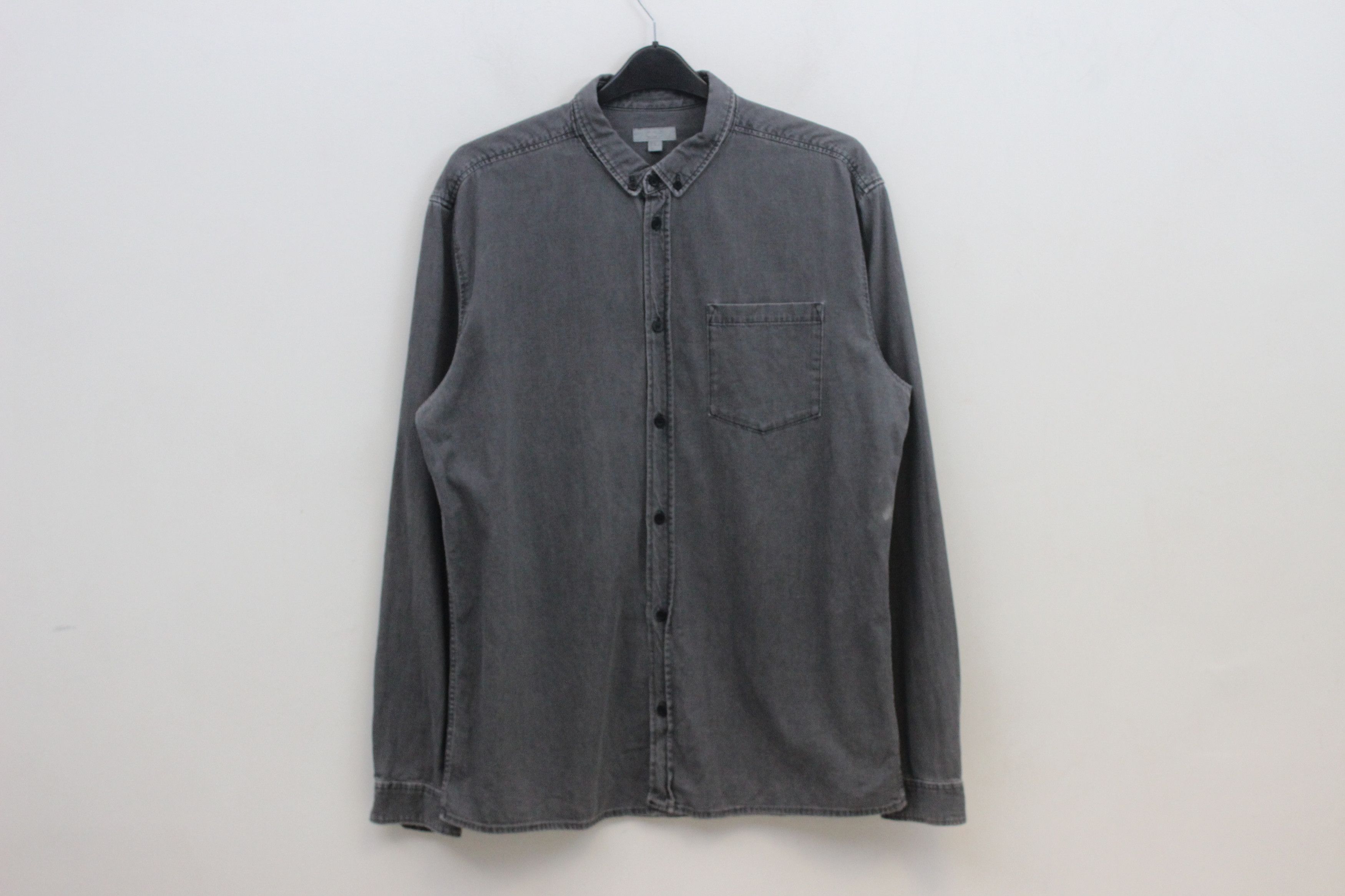 Cos COS Button Up Over Shirt Denim Jacket Grey Cotton Casual Size US XL / EU 56 / 4 - 1 Thumbnail