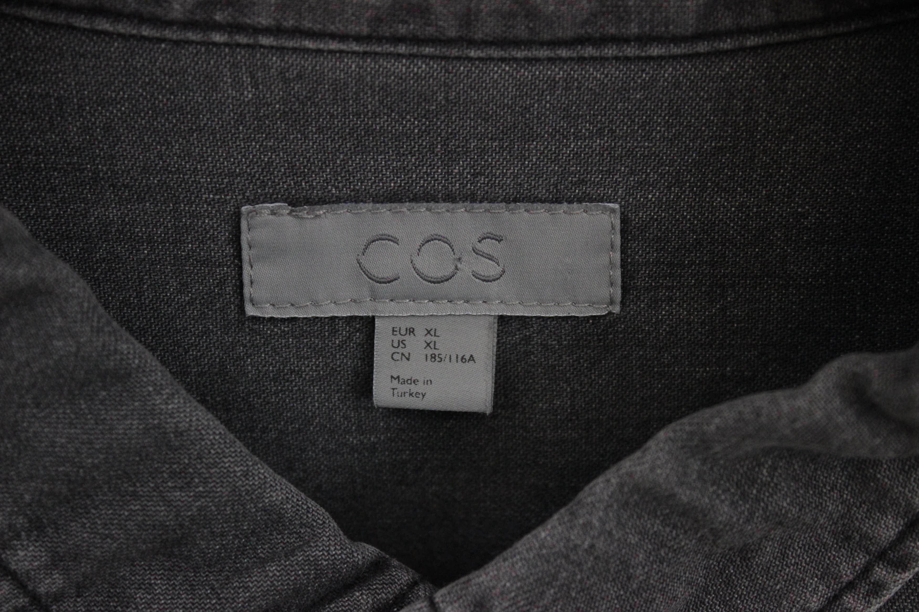 Cos COS Button Up Over Shirt Denim Jacket Grey Cotton Casual Size US XL / EU 56 / 4 - 4 Thumbnail
