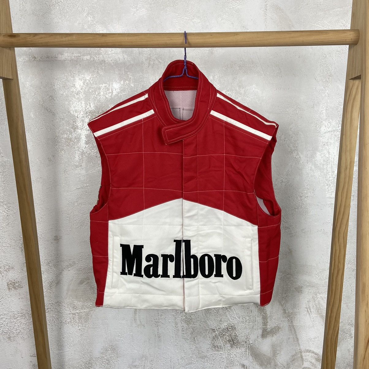 Marlboro 1980s BOXY FIT RARE VINTAGE MARLBORO BANDANA VEST - № 2190 Size US L / EU 52-54 / 3 - 1 Thumbnail