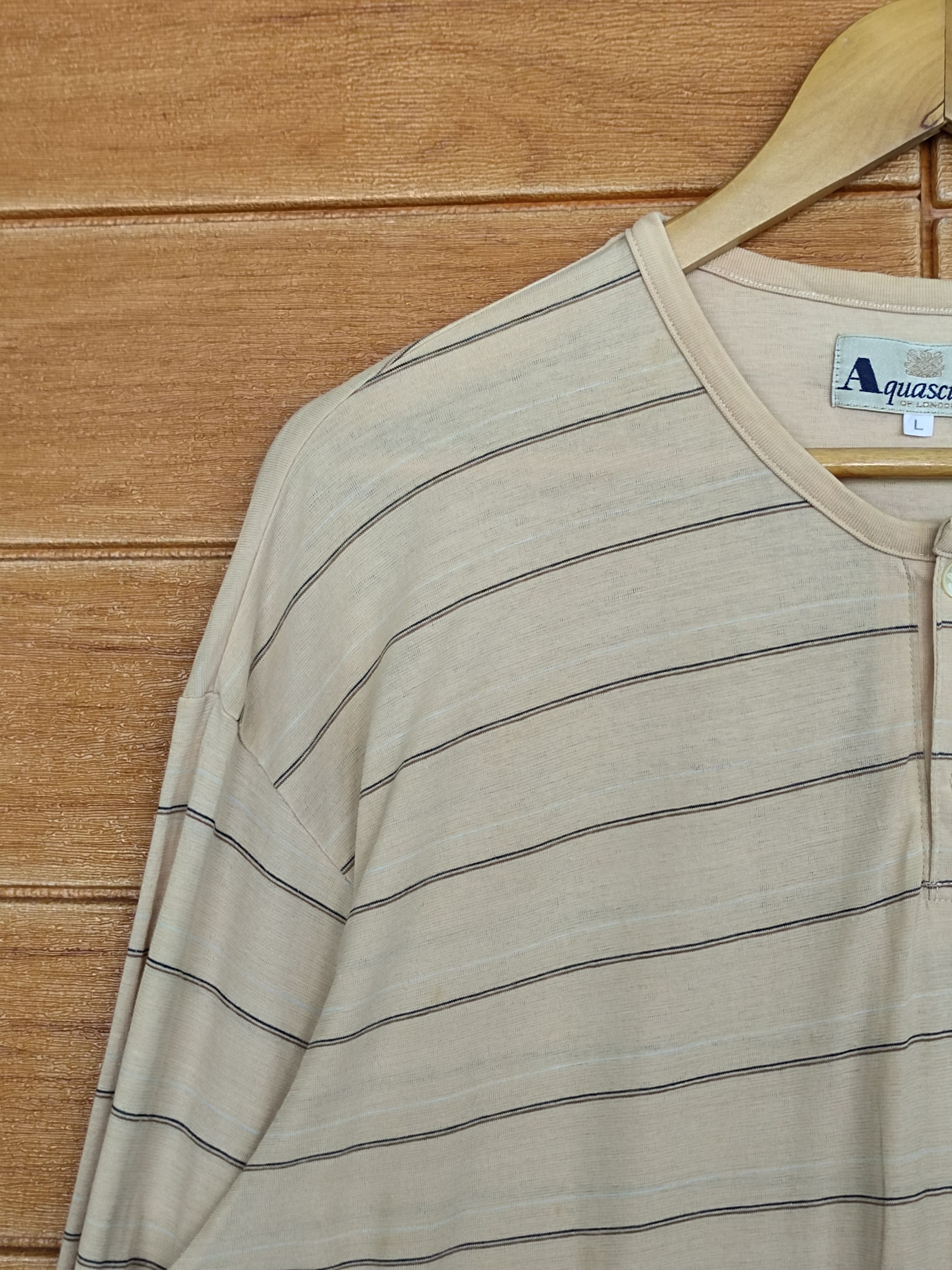 Aquascutum Aquascutum Striped Longsleeve T-Shirt Size US L / EU 52-54 / 3 - 5 Thumbnail
