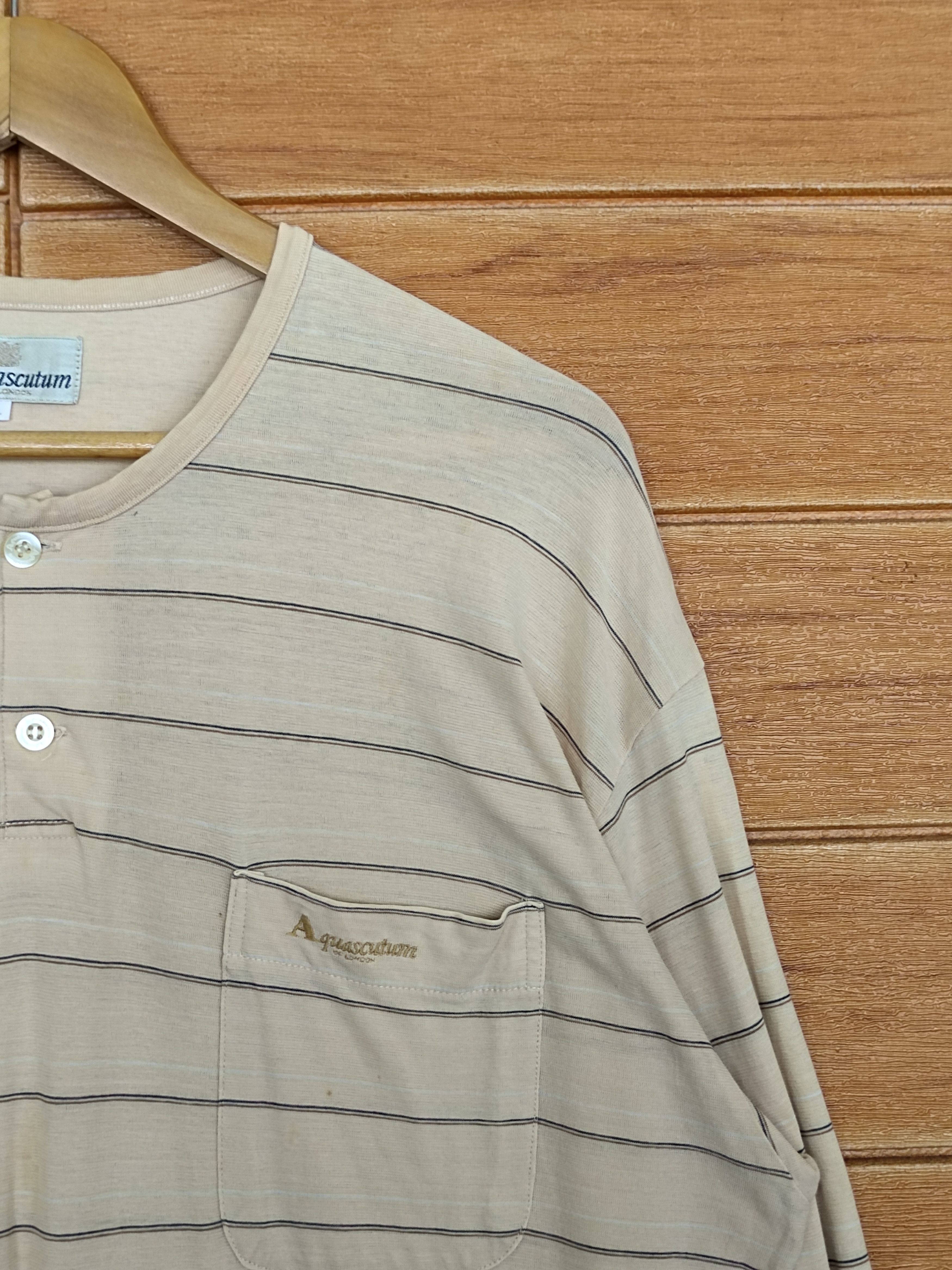 Aquascutum Aquascutum Striped Longsleeve T-Shirt Size US L / EU 52-54 / 3 - 4 Thumbnail