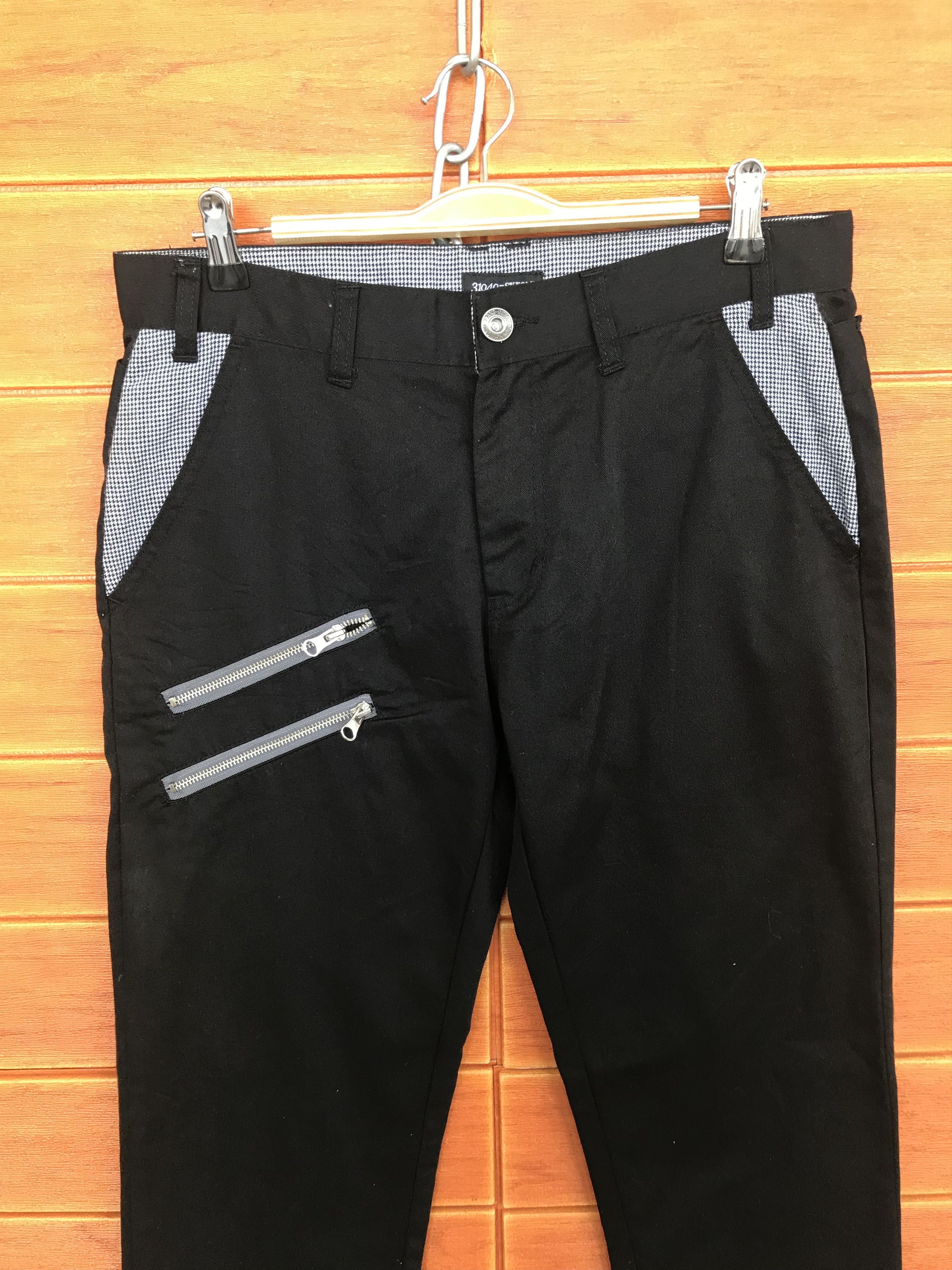 Comme des Garcons × Undercover Japanese Brand Multi Zipper Double Waist Khakis Pants Size US 33 - 3 Thumbnail