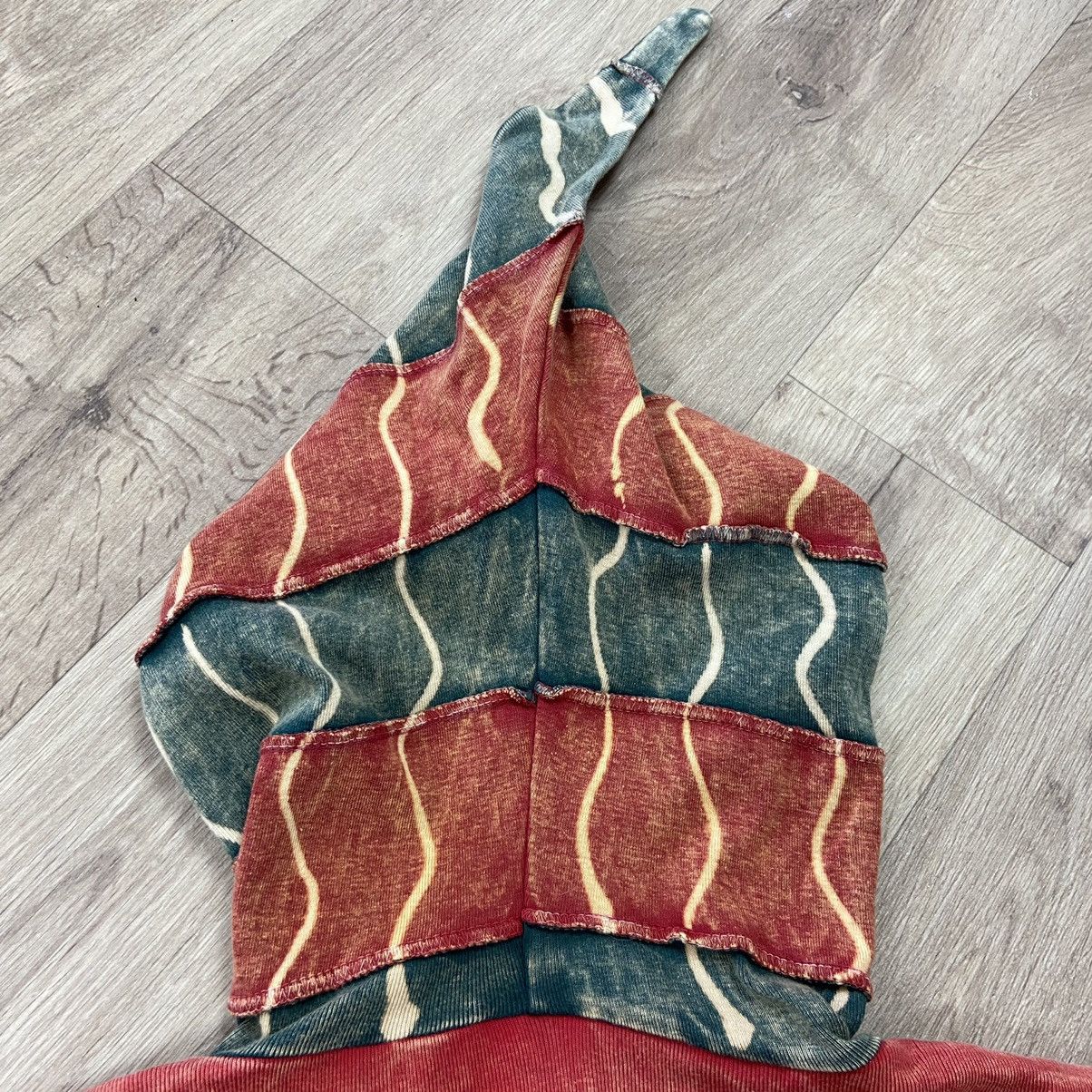 LSDworldpeace Y2K PATCHWORK BOXY RASTA PONCHO ZIP HOODIE 2000s - № 1089 Size US S / EU 44-46 / 1 - 6 Thumbnail