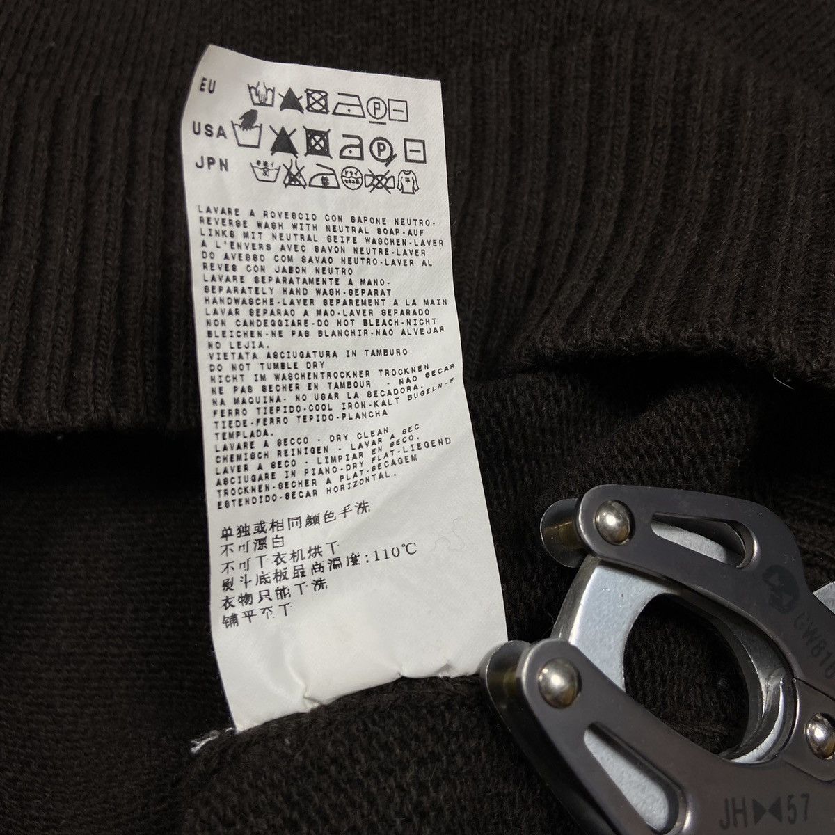 Massimo Osti ARCHIVE STONE ISLAND V NECK BROWN WOOL KNITTED SWEATER Size US L / EU 52-54 / 3 - 10 Thumbnail