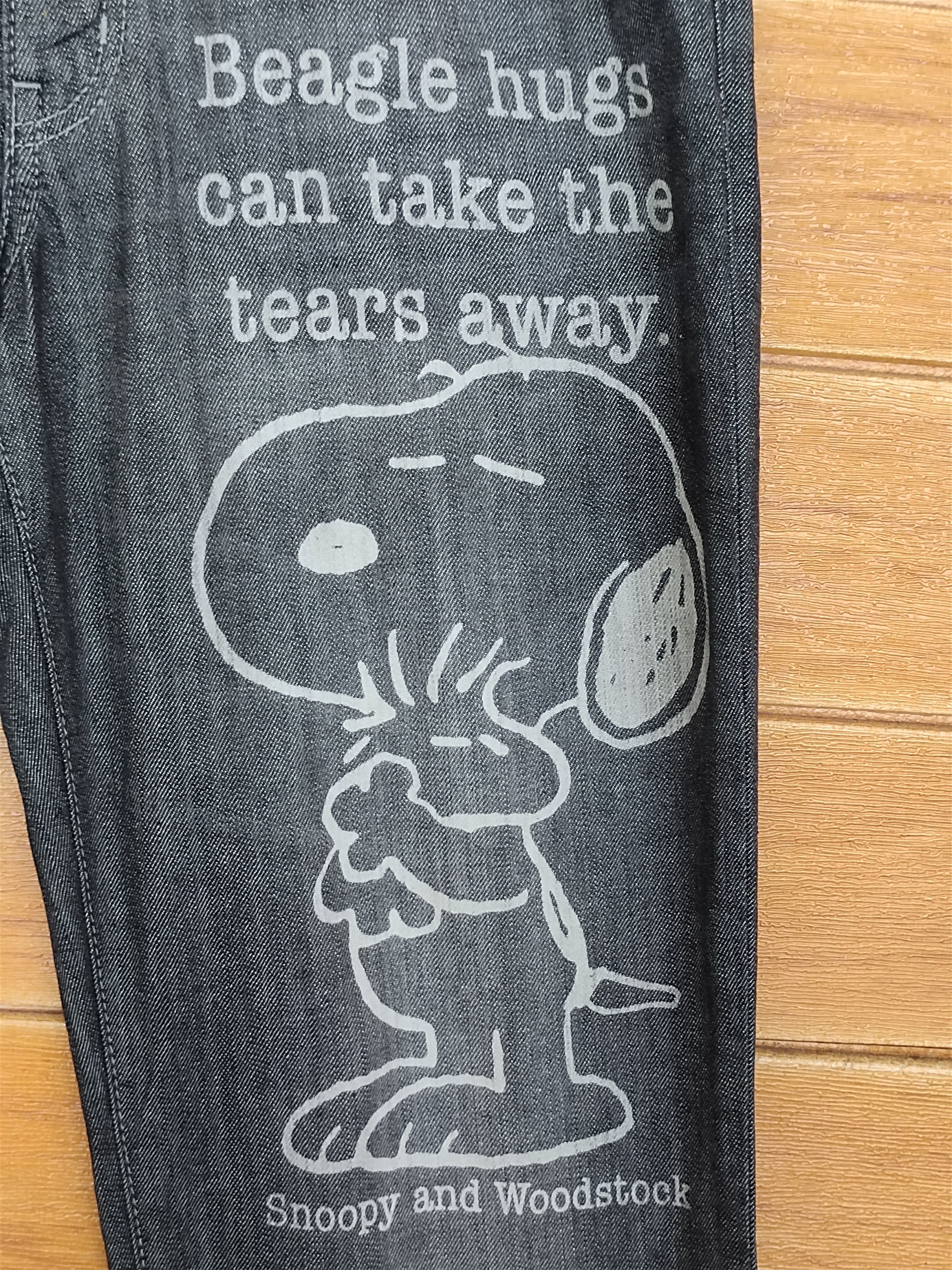 Jean Charles De Castelbajac Castelbajac Peanut Snoopy & Woodstock Denim Pants Size US 31 - 4 Thumbnail