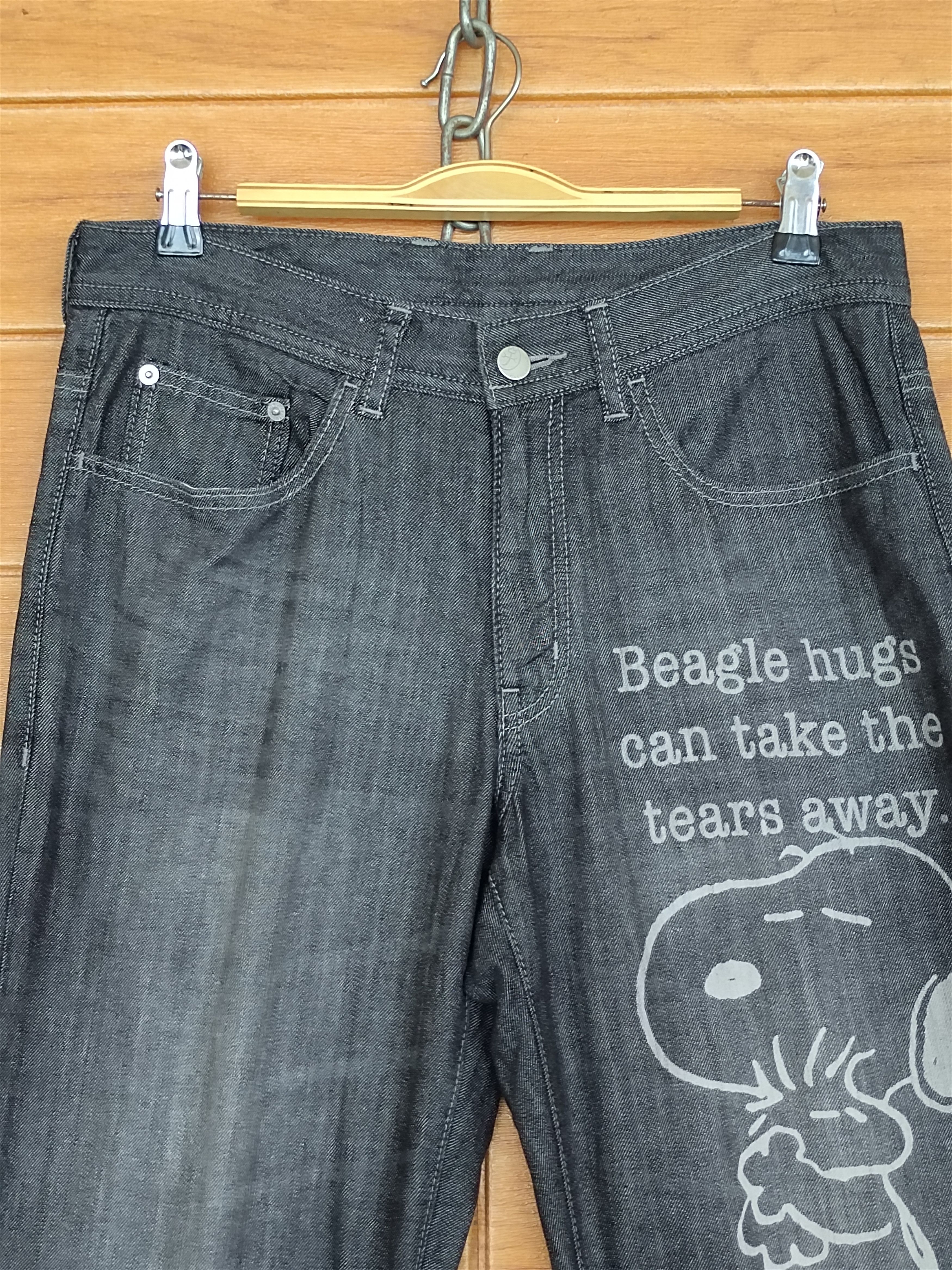 Jean Charles De Castelbajac Castelbajac Peanut Snoopy & Woodstock Denim Pants Size US 31 - 3 Thumbnail