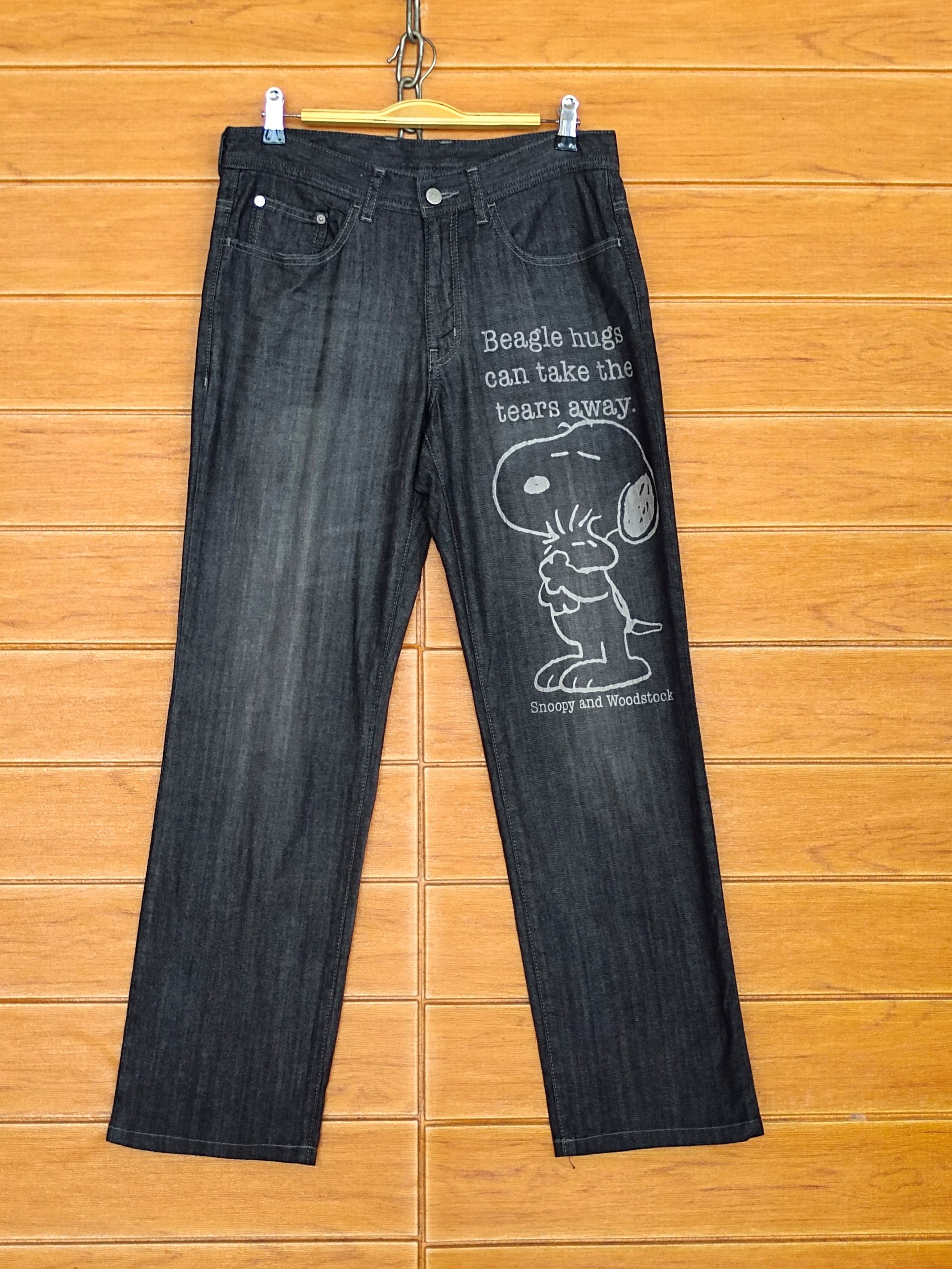 Jean Charles De Castelbajac Castelbajac Peanut Snoopy & Woodstock Denim Pants Size US 31 - 2 Thumbnail