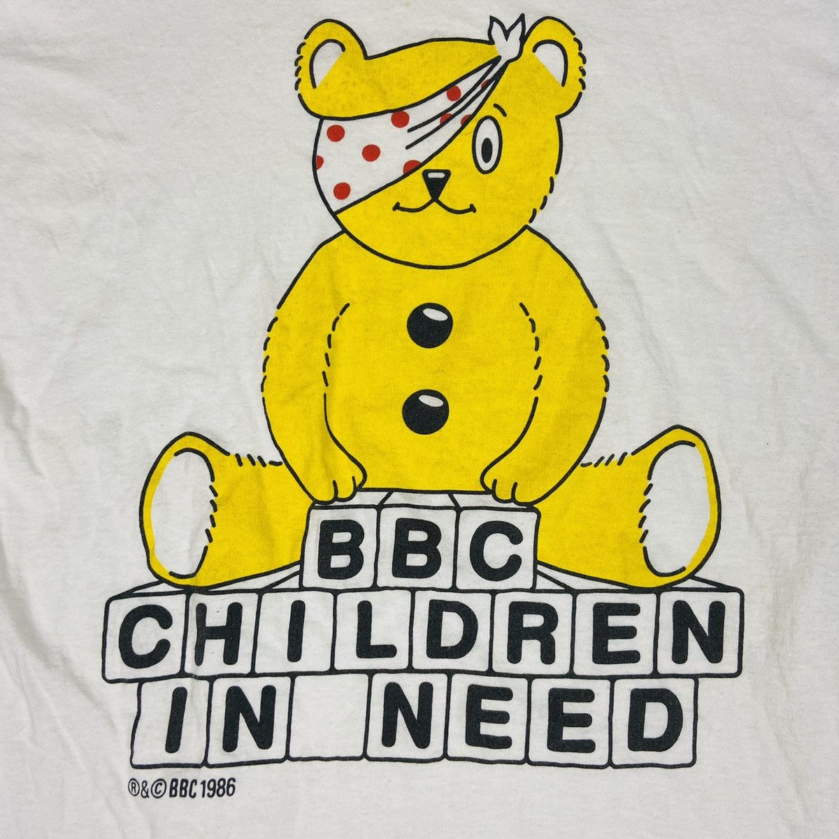 Vintage 1986 CHILDREN IN NEED RARE VINTAGE SINGLE STITCH TEE - № 452 Size US L / EU 52-54 / 3 - 2 Thumbnail