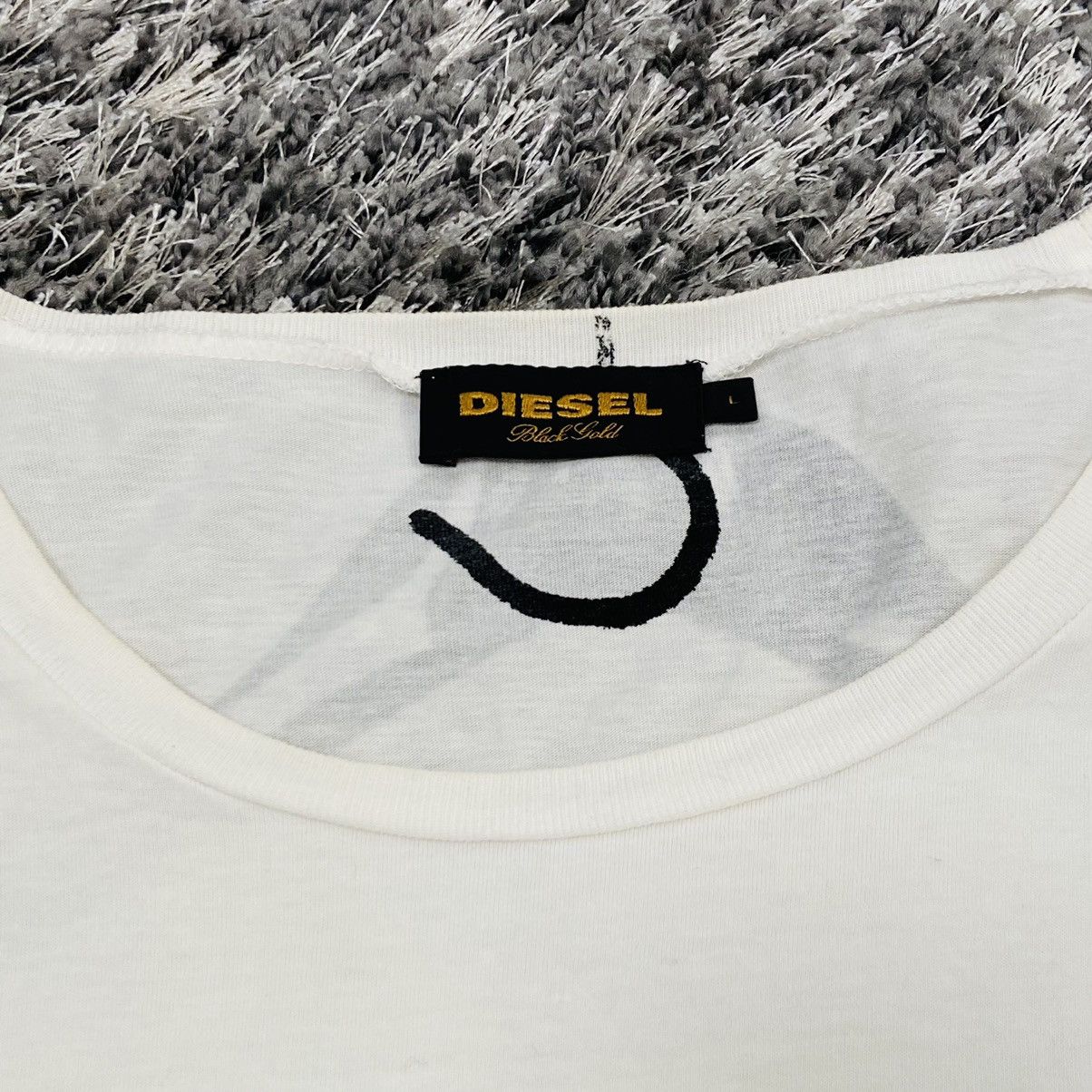 Diesel DIESEL RECONSTRUCTED ARCHIVE “BLACK GOLD” HANGER TEE - № 249 Size US L / EU 52-54 / 3 - 10 Thumbnail