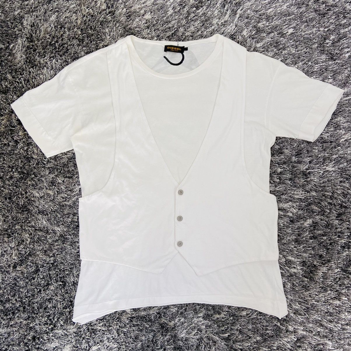 Diesel DIESEL RECONSTRUCTED ARCHIVE “BLACK GOLD” HANGER TEE - № 249 Size US L / EU 52-54 / 3 - 1 Thumbnail