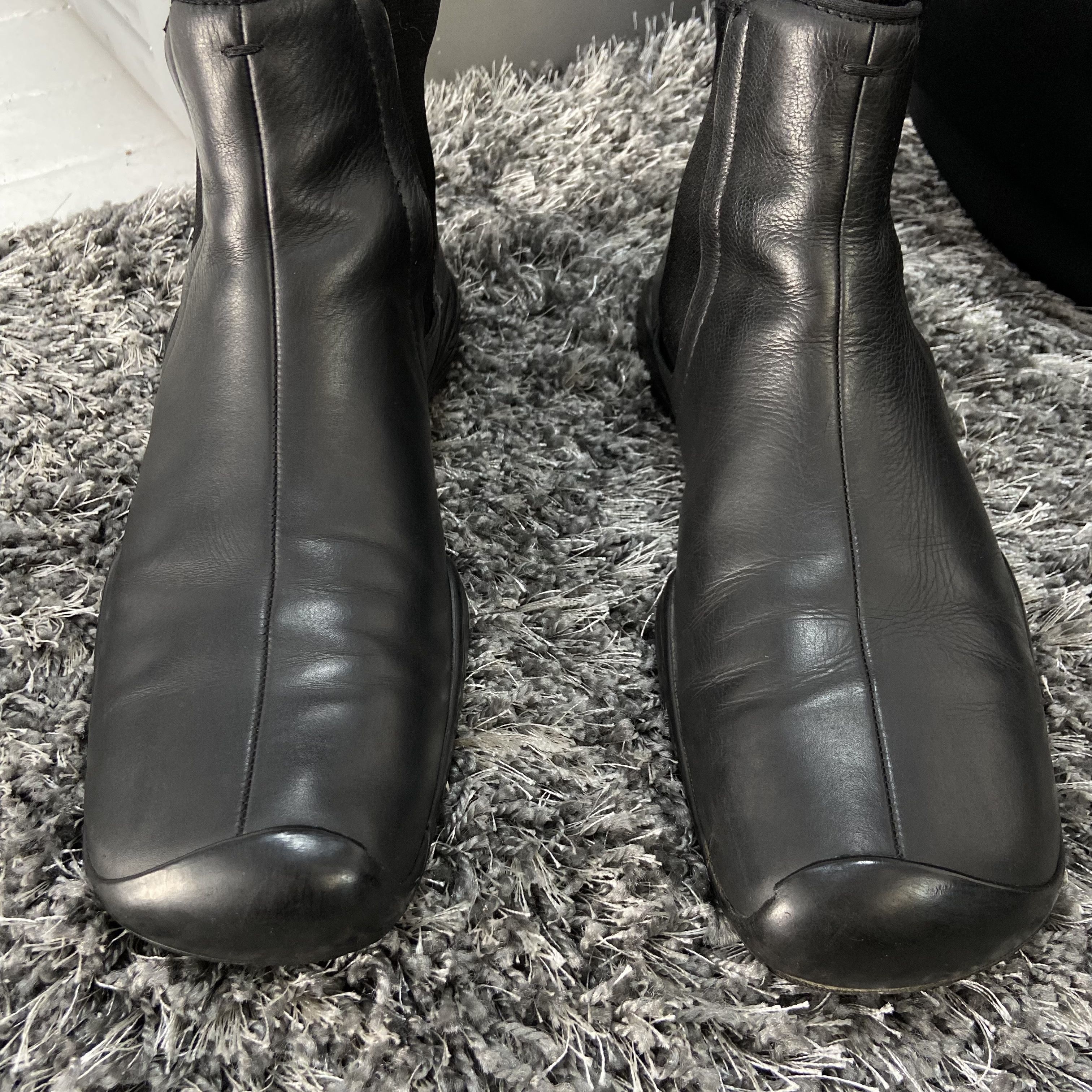 Prada PRADA LEATHER ARCHIVE FUTURISTIC CHELSEA BOOTS - № 5020 Size US 10.5 / EU 43-44 - 2 Thumbnail