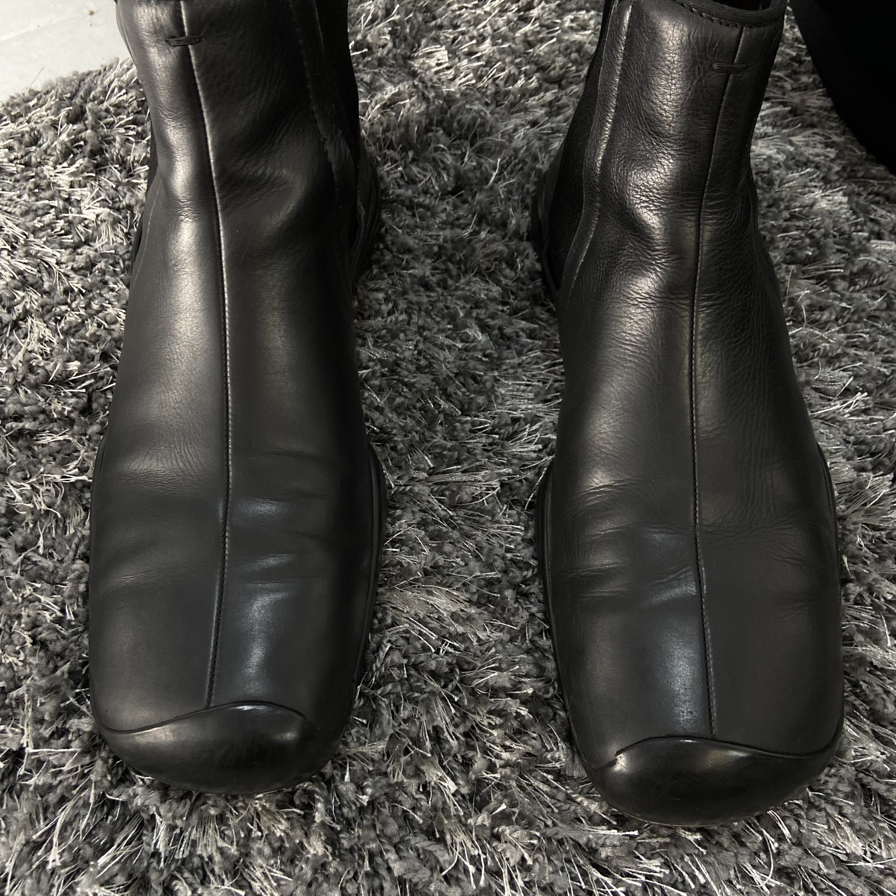 Prada PRADA LEATHER ARCHIVE FUTURISTIC CHELSEA BOOTS - № 5020 Size US 10.5 / EU 43-44 - 4 Thumbnail