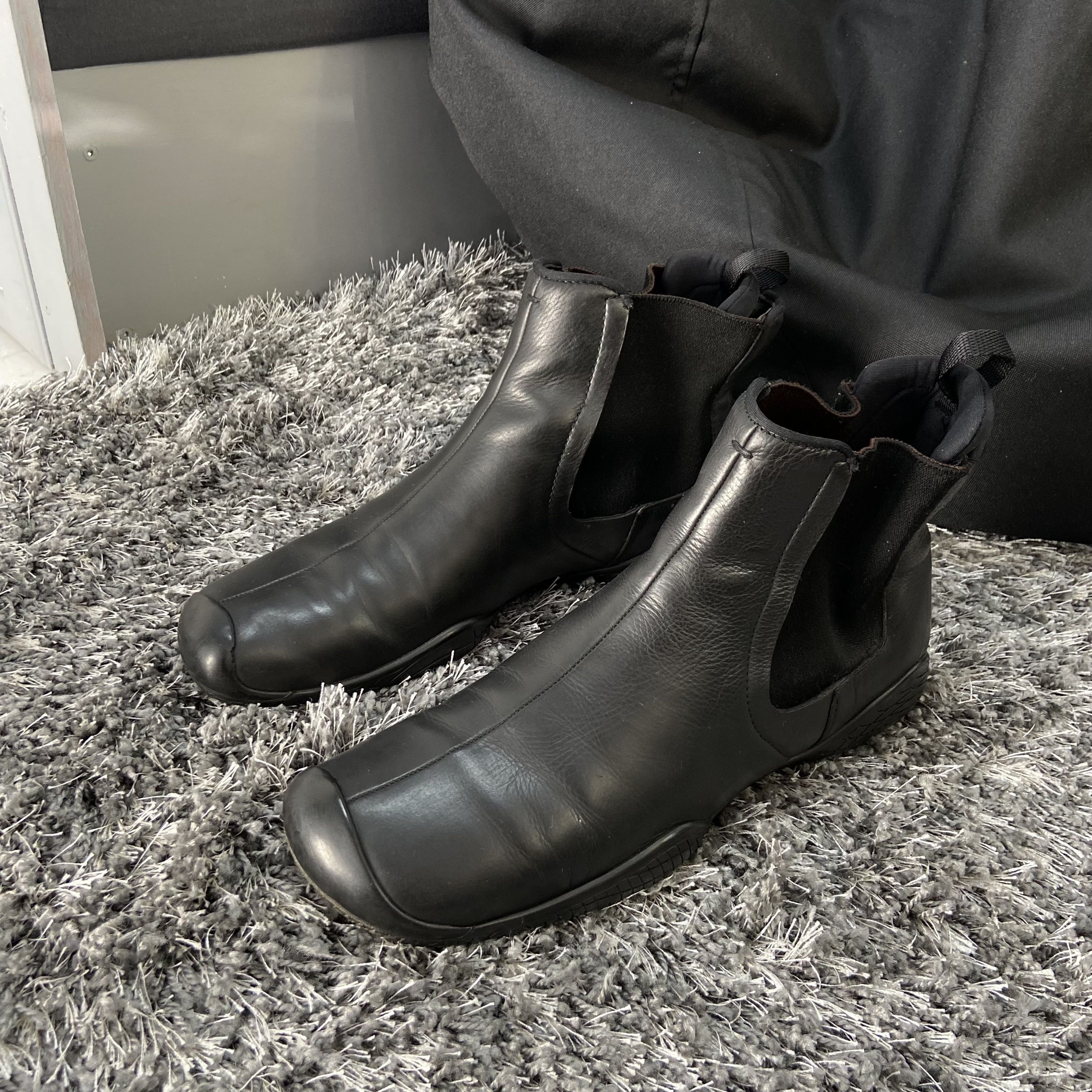 Prada PRADA LEATHER ARCHIVE FUTURISTIC CHELSEA BOOTS - № 5020 Size US 10.5 / EU 43-44 - 5 Thumbnail