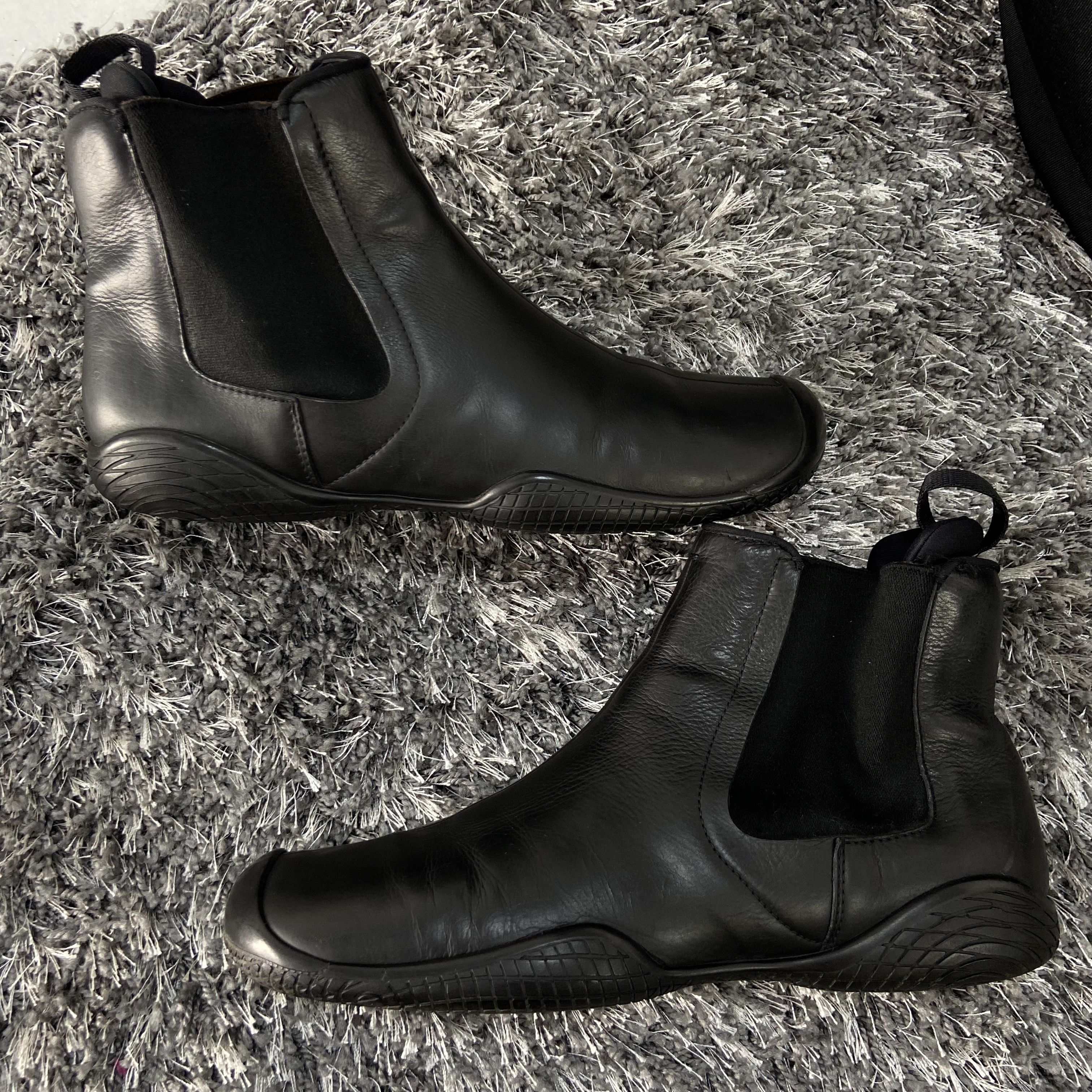 Prada PRADA LEATHER ARCHIVE FUTURISTIC CHELSEA BOOTS - № 5020 Size US 10.5 / EU 43-44 - 3 Thumbnail