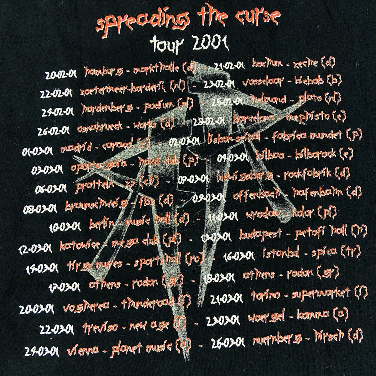 Band Tees 2001 RAWHEAD REXX TOUR SPREADING THE CURSE LONGSLEEVE - 1188 Size US XL / EU 56 / 4 - 5 Thumbnail
