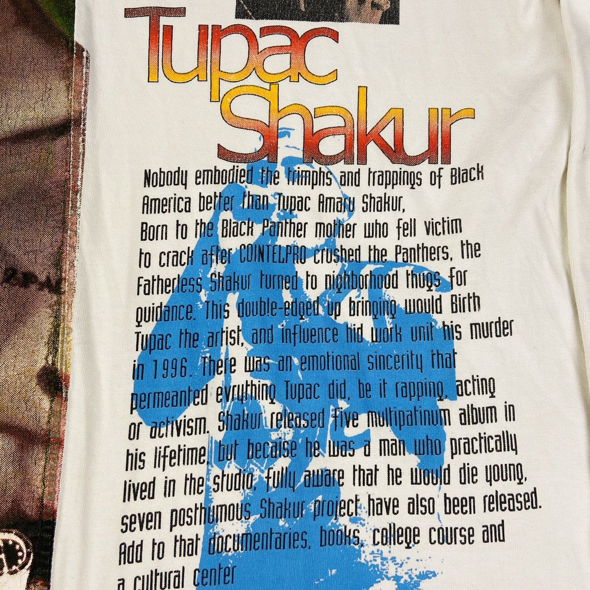 Rap Tees 2PAC AMARU SHAKUR FOREVER LEGEND LONGSLEEVE 1990s - № 1019 Size US L / EU 52-54 / 3 - 7 Thumbnail