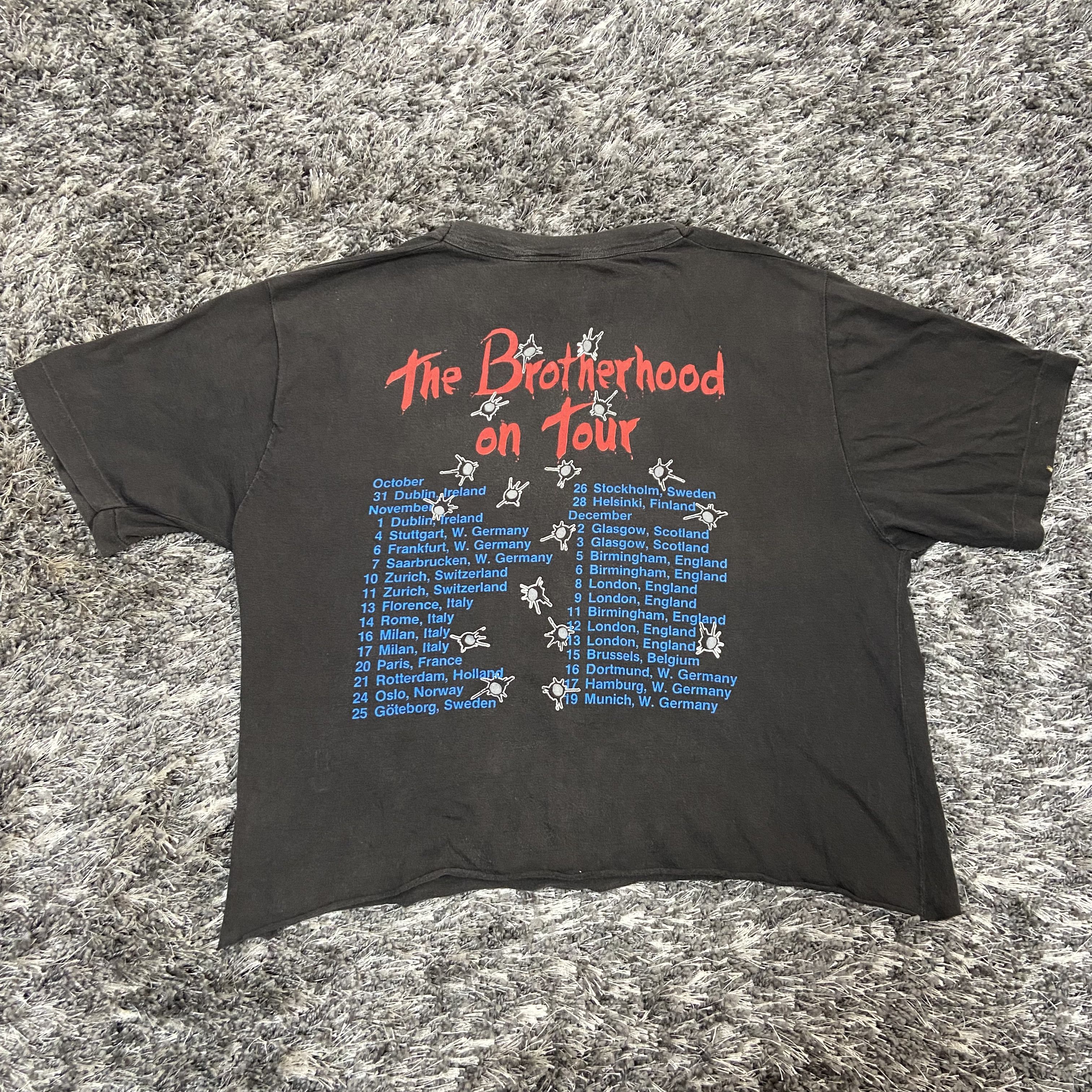 Band Tees 1988 BROTHERHOOD TOUR BON JOVI NEW JERSEY FADED TEE - № 248 Size US S / EU 44-46 / 1 - 2 Thumbnail