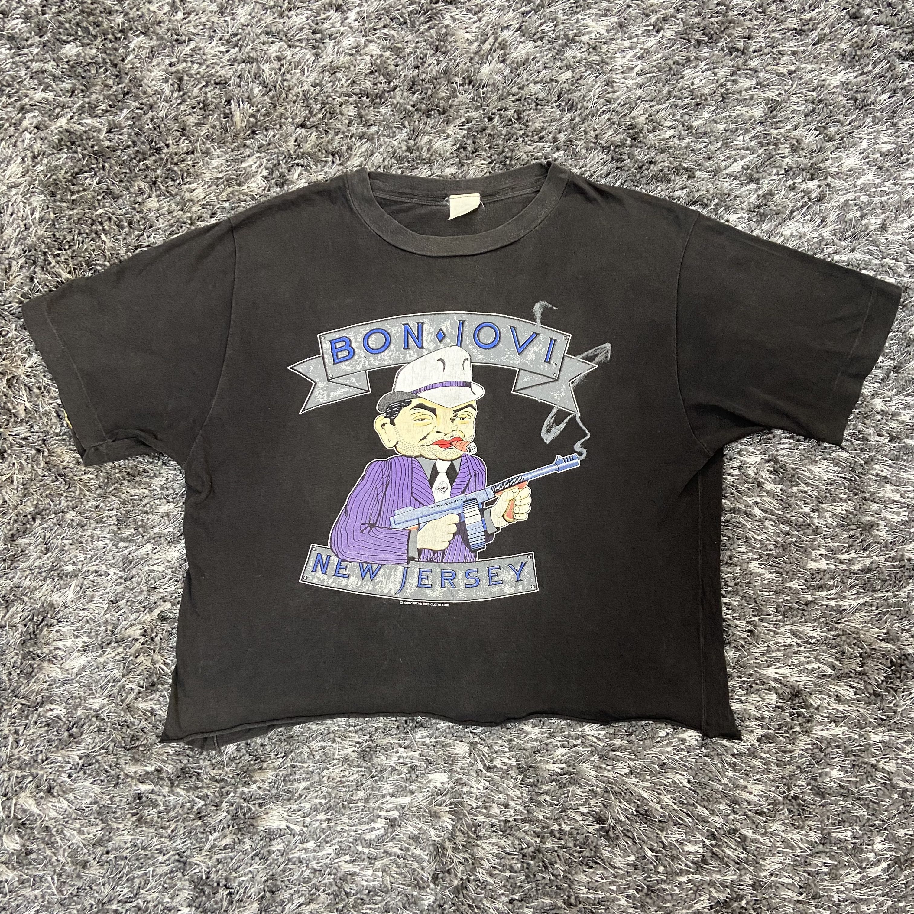 Band Tees 1988 BROTHERHOOD TOUR BON JOVI NEW JERSEY FADED TEE - № 248 Size US S / EU 44-46 / 1 - 1 Thumbnail