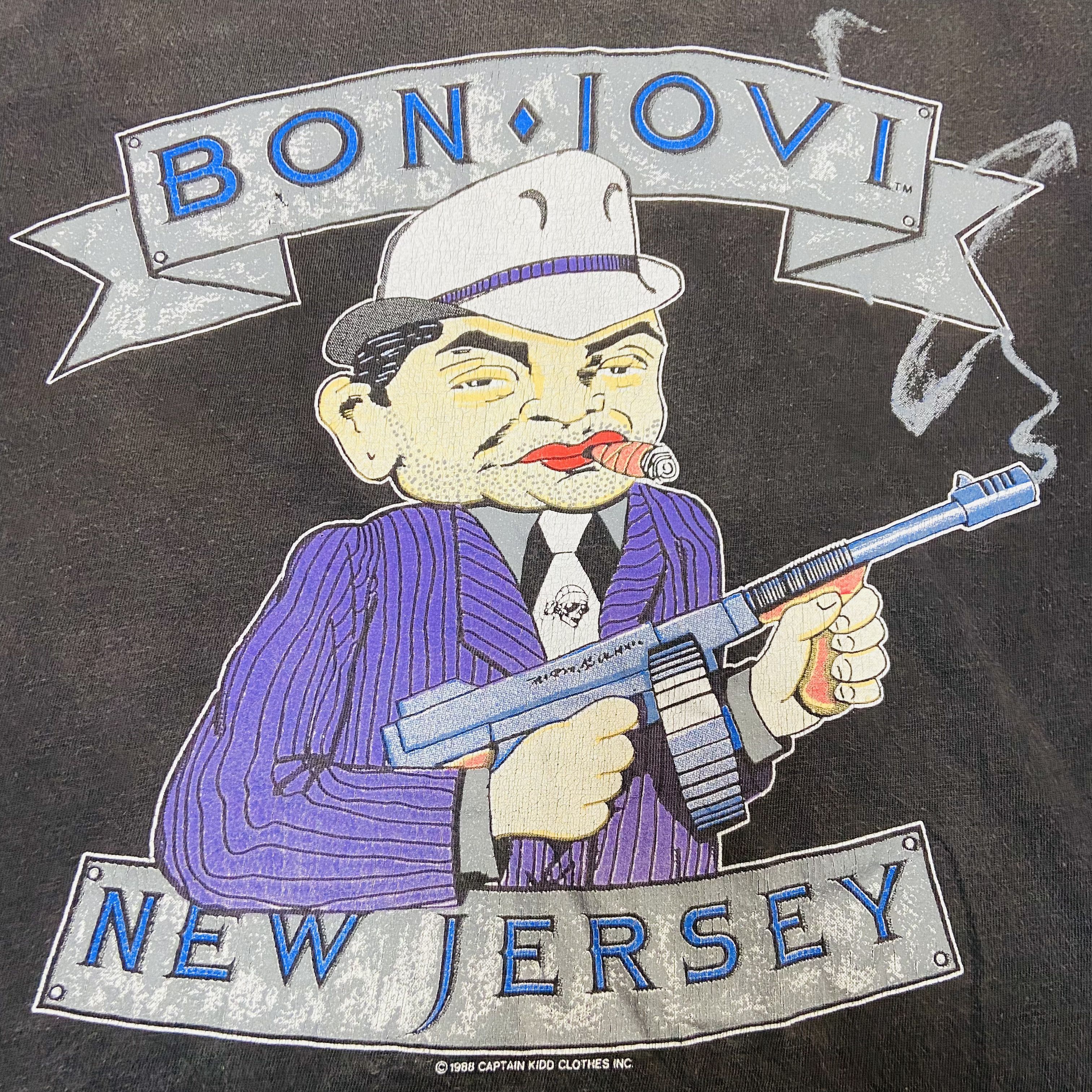 Band Tees 1988 BROTHERHOOD TOUR BON JOVI NEW JERSEY FADED TEE - № 248 Size US S / EU 44-46 / 1 - 5 Thumbnail