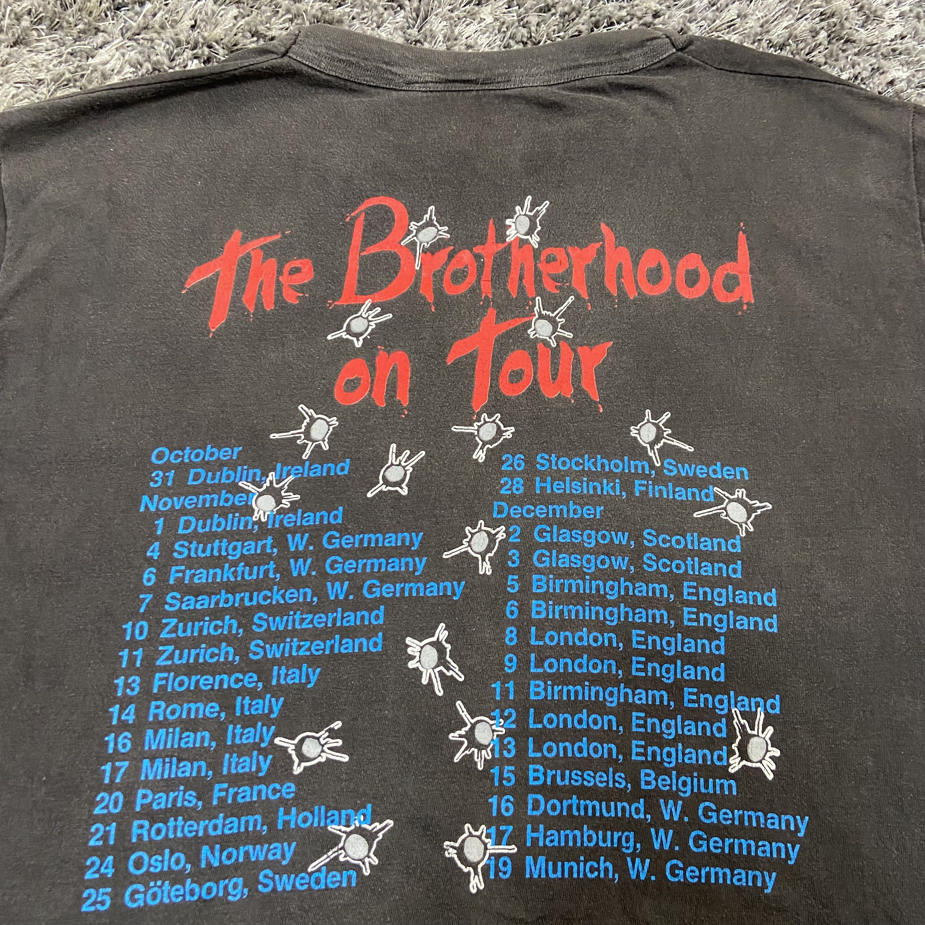 Band Tees 1988 BROTHERHOOD TOUR BON JOVI NEW JERSEY FADED TEE - № 248 Size US S / EU 44-46 / 1 - 4 Thumbnail