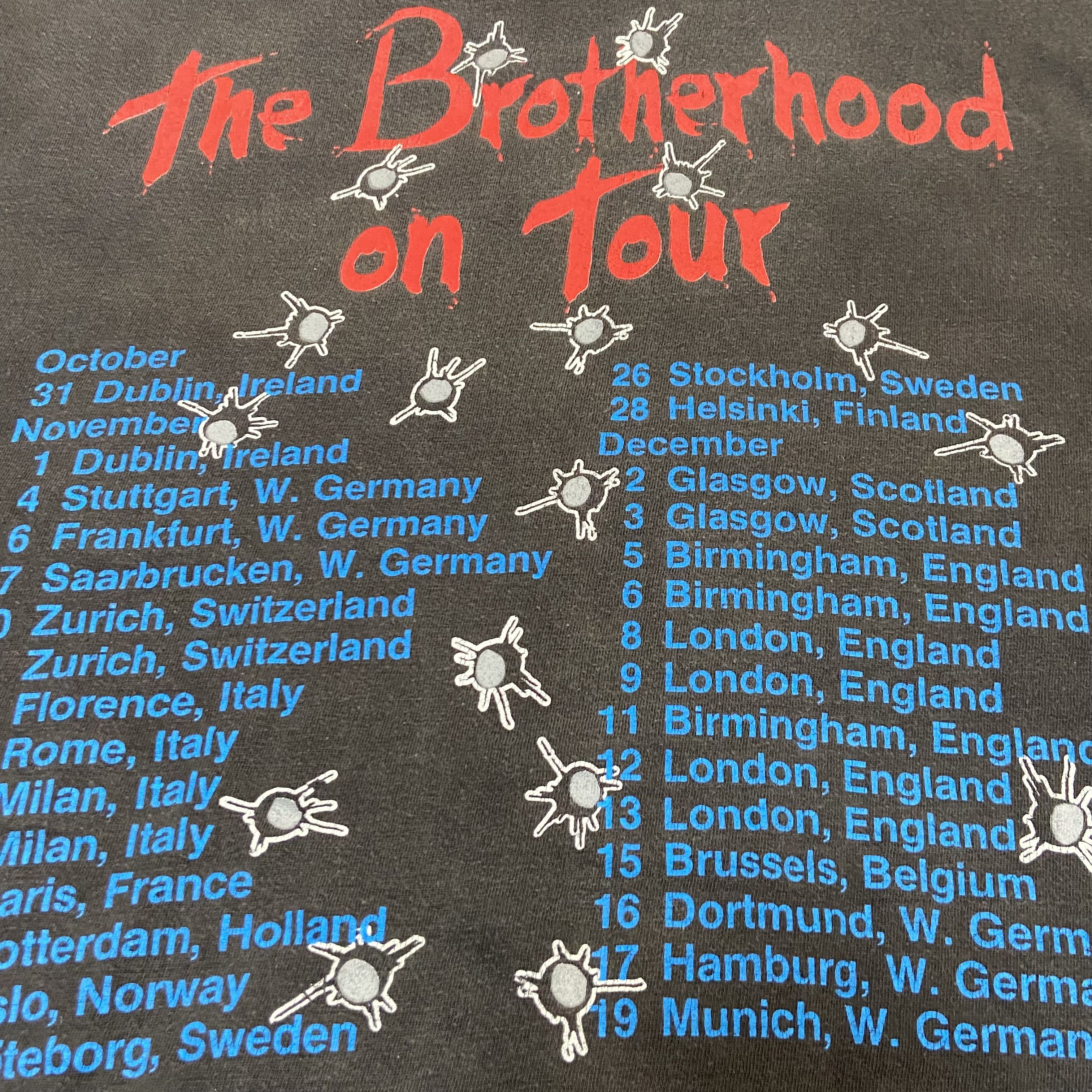 Band Tees 1988 BROTHERHOOD TOUR BON JOVI NEW JERSEY FADED TEE - № 248 Size US S / EU 44-46 / 1 - 6 Thumbnail