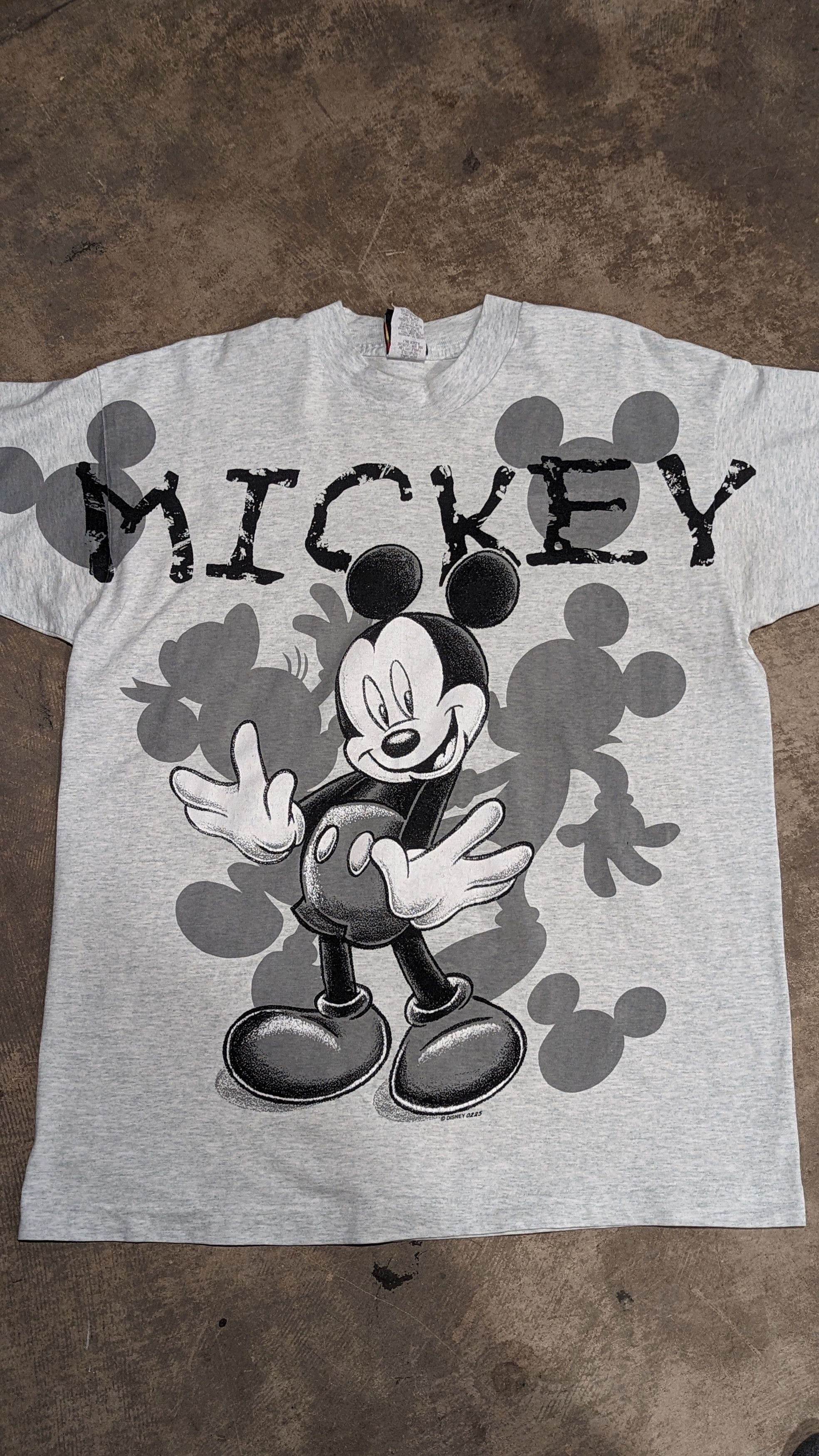Vintage 1994 Mickey mouse AOP shadows t shirt