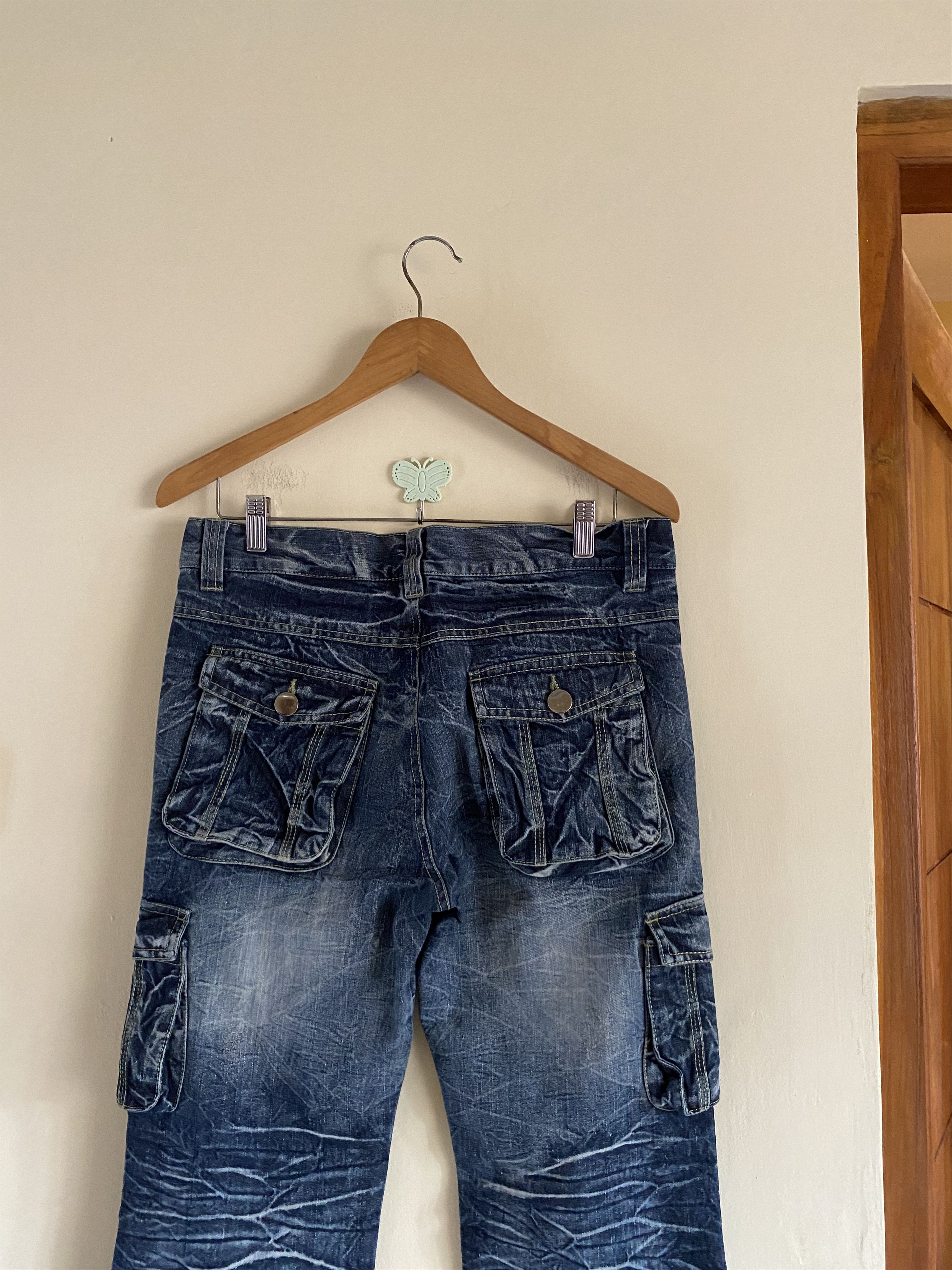 Rare Design Japanese Lowbox Ripped Jeans Distressed Denim