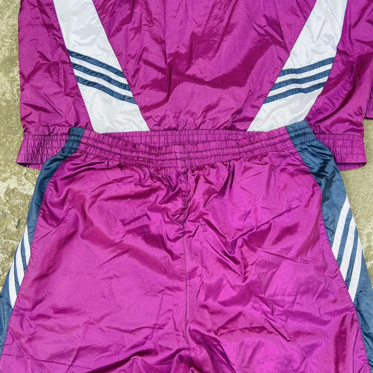 Adidas PURPLE HAZE 1980s ICONIC VINTAGE ADIDAS ACID TRACK SUIT Size US L / EU 52-54 / 3 - 9 Thumbnail