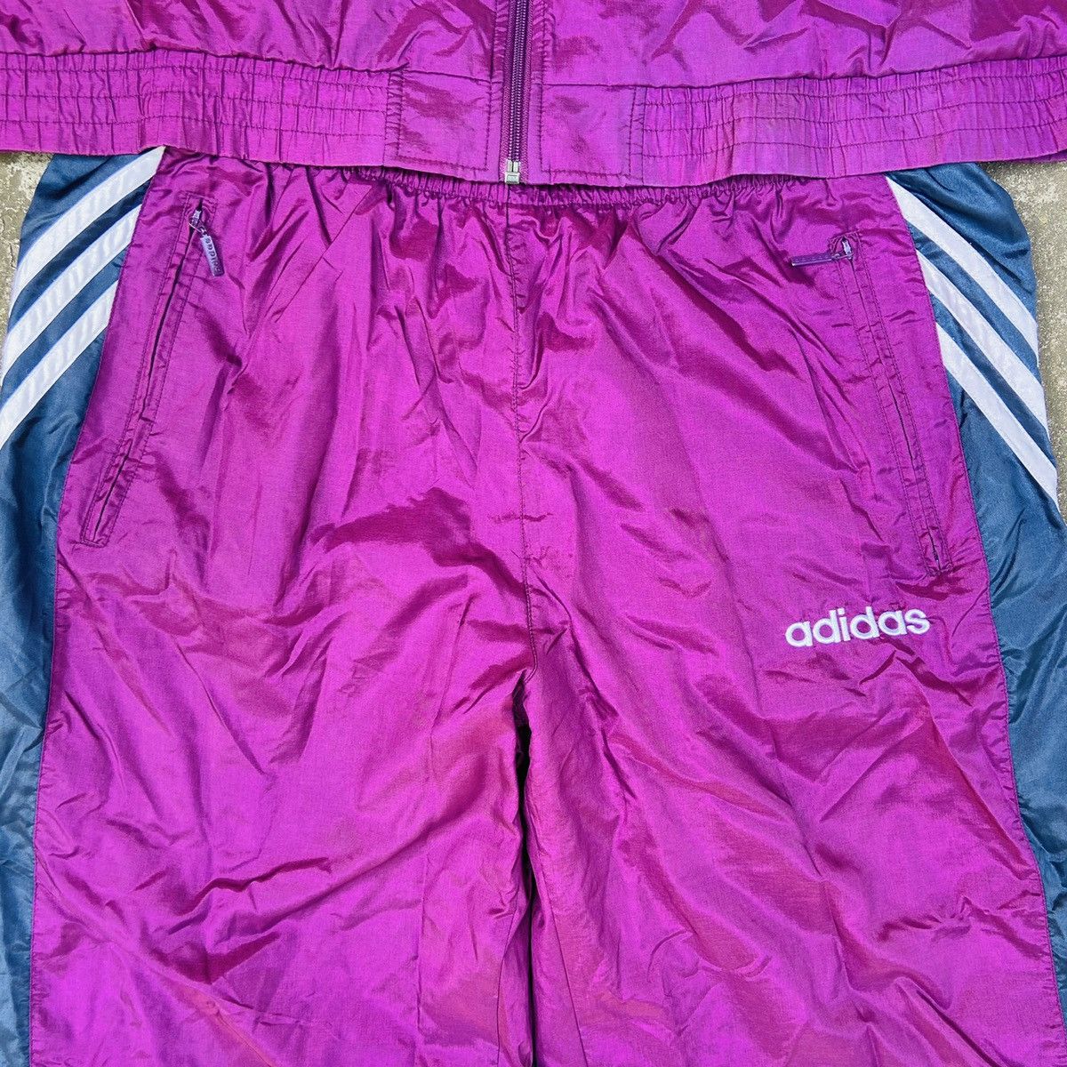 Adidas PURPLE HAZE 1980s ICONIC VINTAGE ADIDAS ACID TRACK SUIT Size US L / EU 52-54 / 3 - 4 Thumbnail
