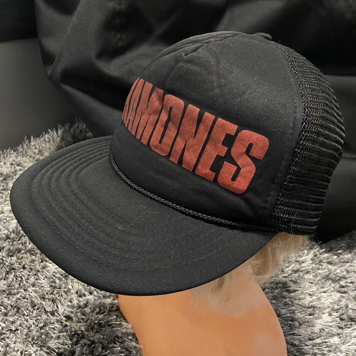 Vintage 1980s RAMONES RARE VINTAGE ARCHIVE TRUCKER CAP - № 4155 Size ONE SIZE - 4 Thumbnail