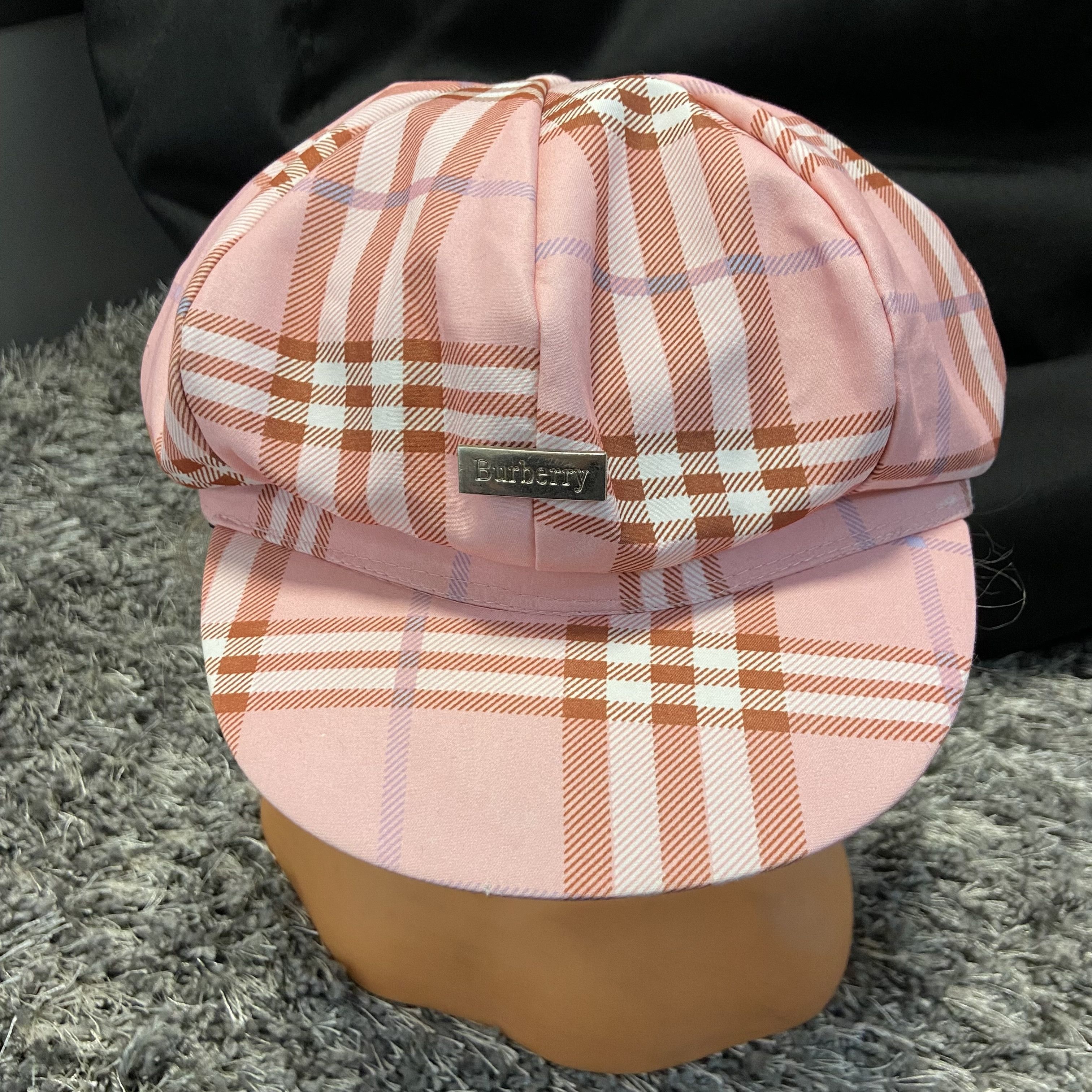 Burberry Pink Cap with Orange Logo Burberry Monogram Print Baseball Cap Orange - US main image 2
