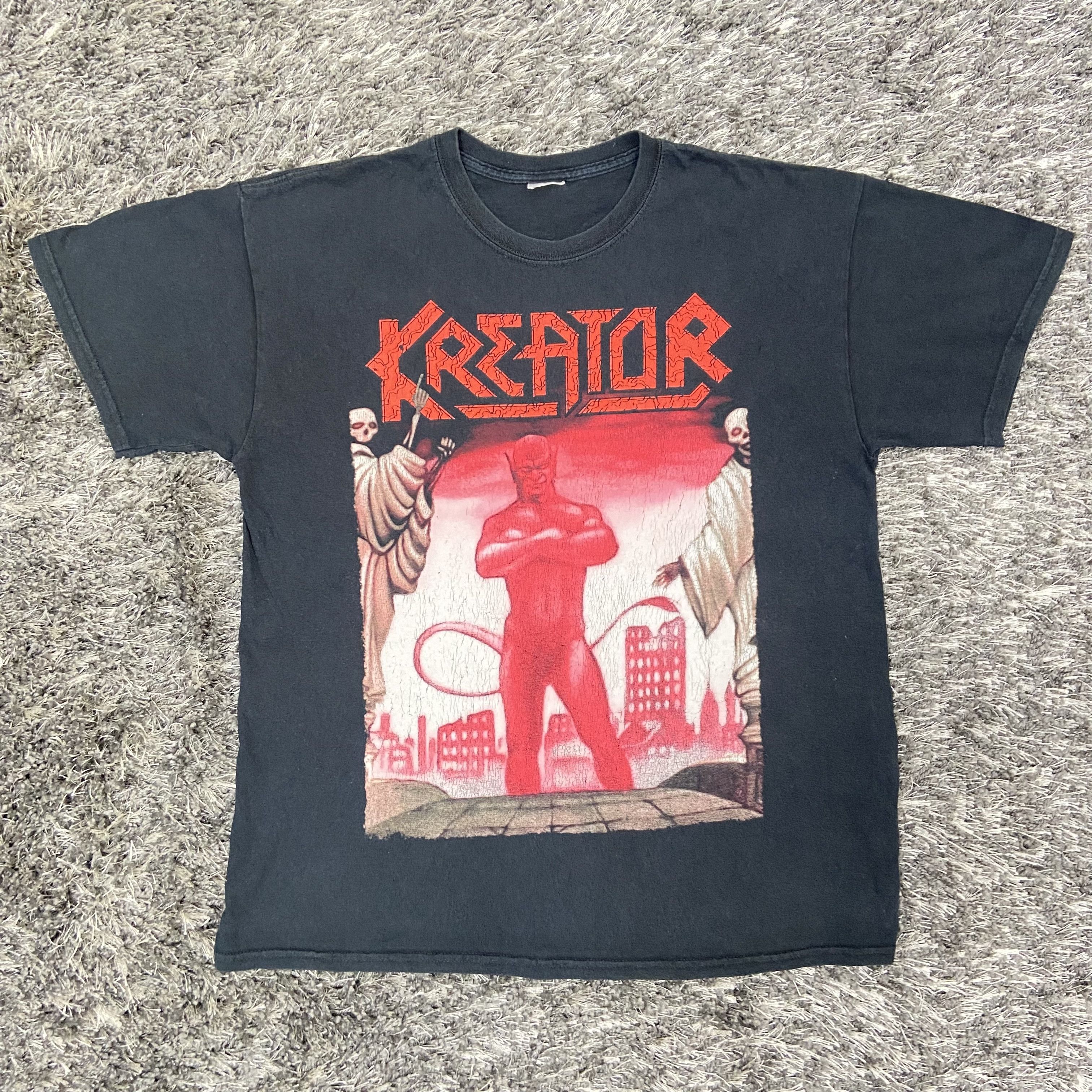 Band Tees 1990s KREATOR TERRIBLE CERTAINTY VERY RARE FADED TEE - № 251 Size US L / EU 52-54 / 3 - 1 Thumbnail