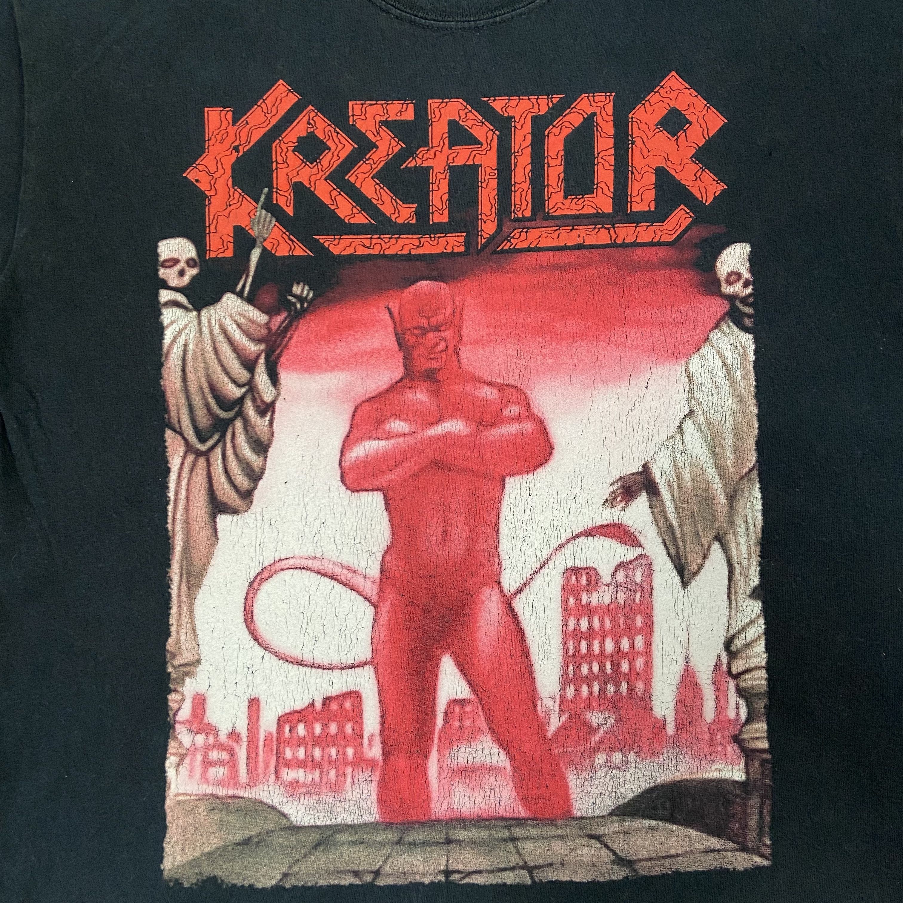 Band Tees 1990s KREATOR TERRIBLE CERTAINTY VERY RARE FADED TEE - № 251 Size US L / EU 52-54 / 3 - 3 Thumbnail