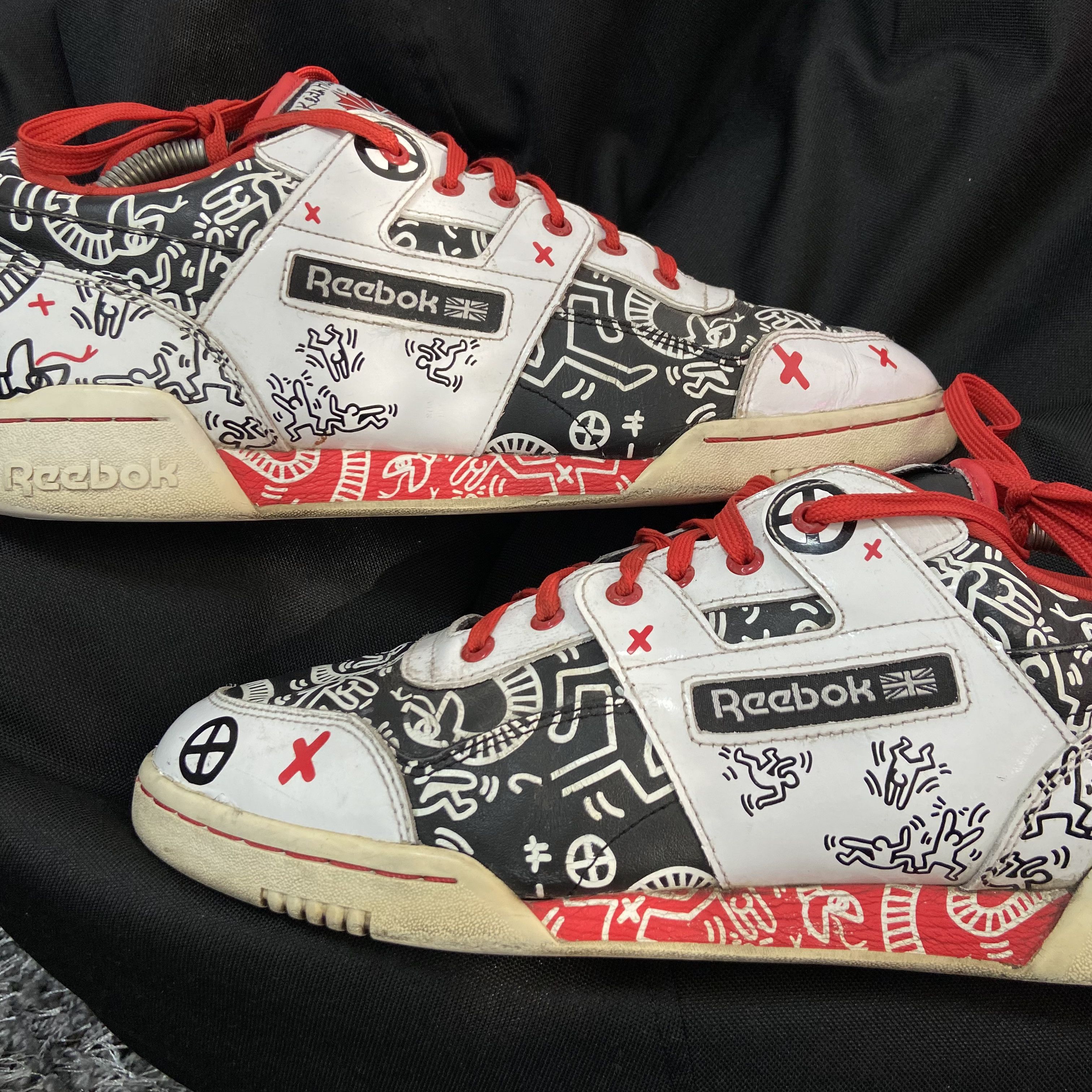 Reebok KEITH HARRING x REEBOK - EXTRA RARE COLLABORATION - № 5018 Size US 11 / EU 44 - 4 Thumbnail