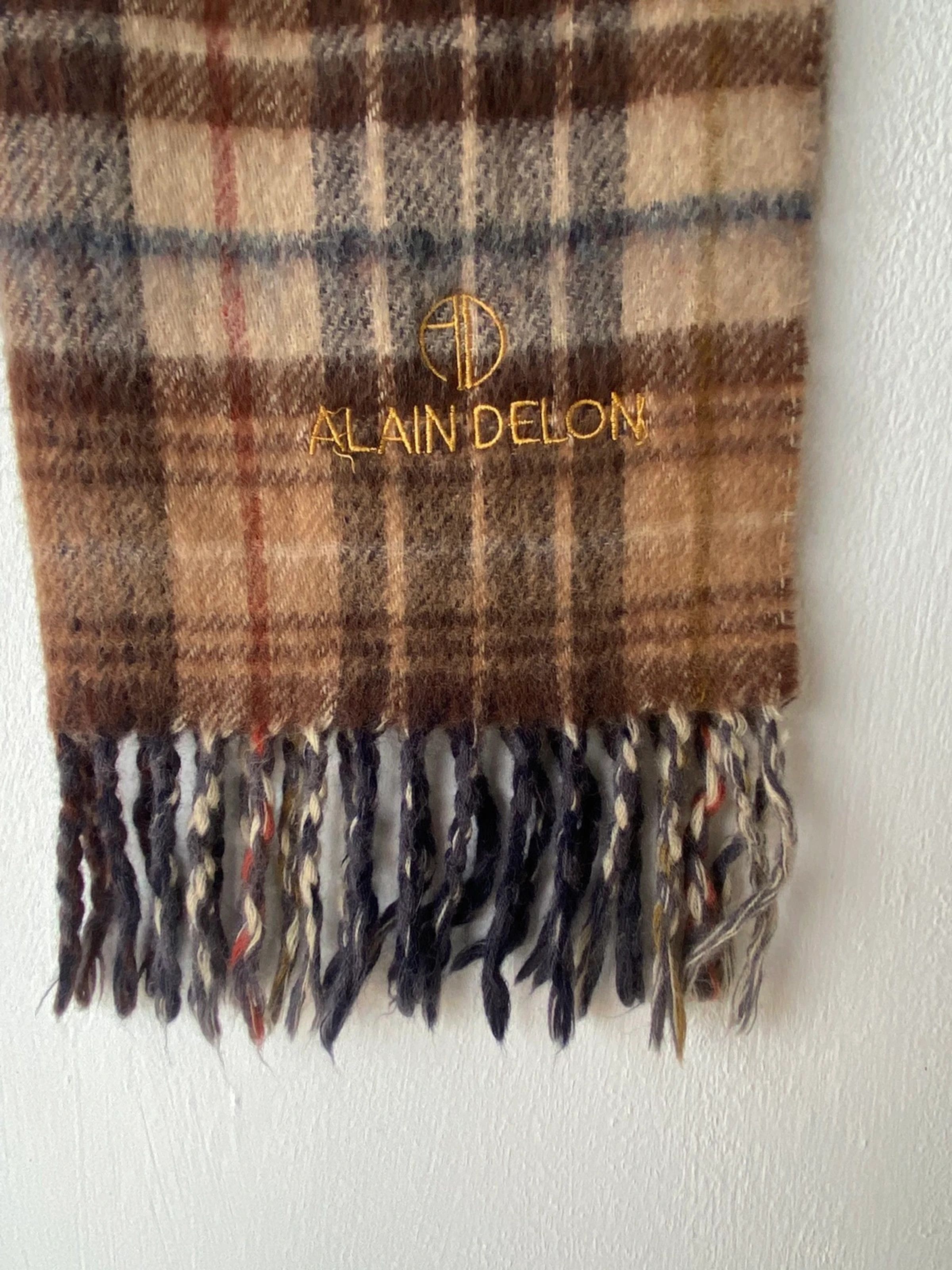 Designer × Vintage 💥 Alain Delon Vintage Muffler Scarf Size ONE SIZE - 4 Thumbnail