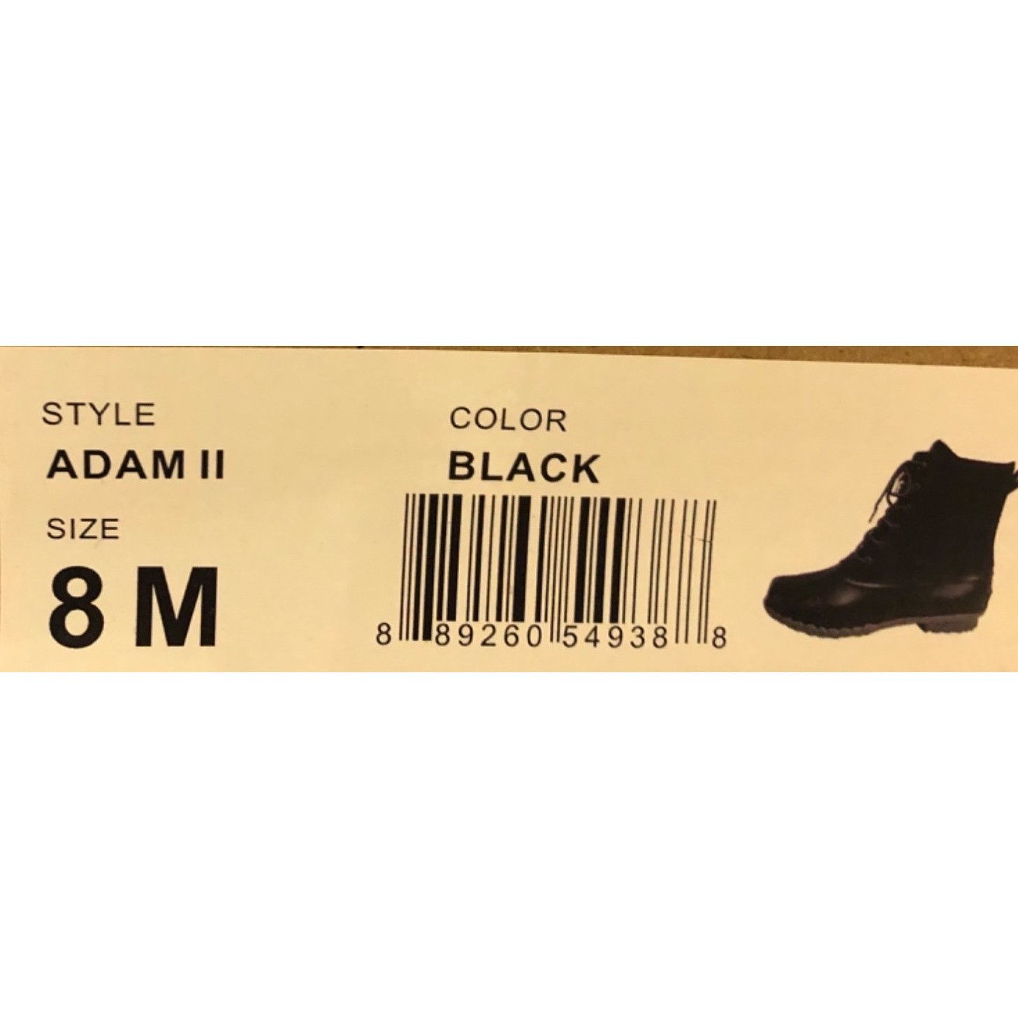 cccccVintage Men's Adam Duck Boots Black Size 8M NIB