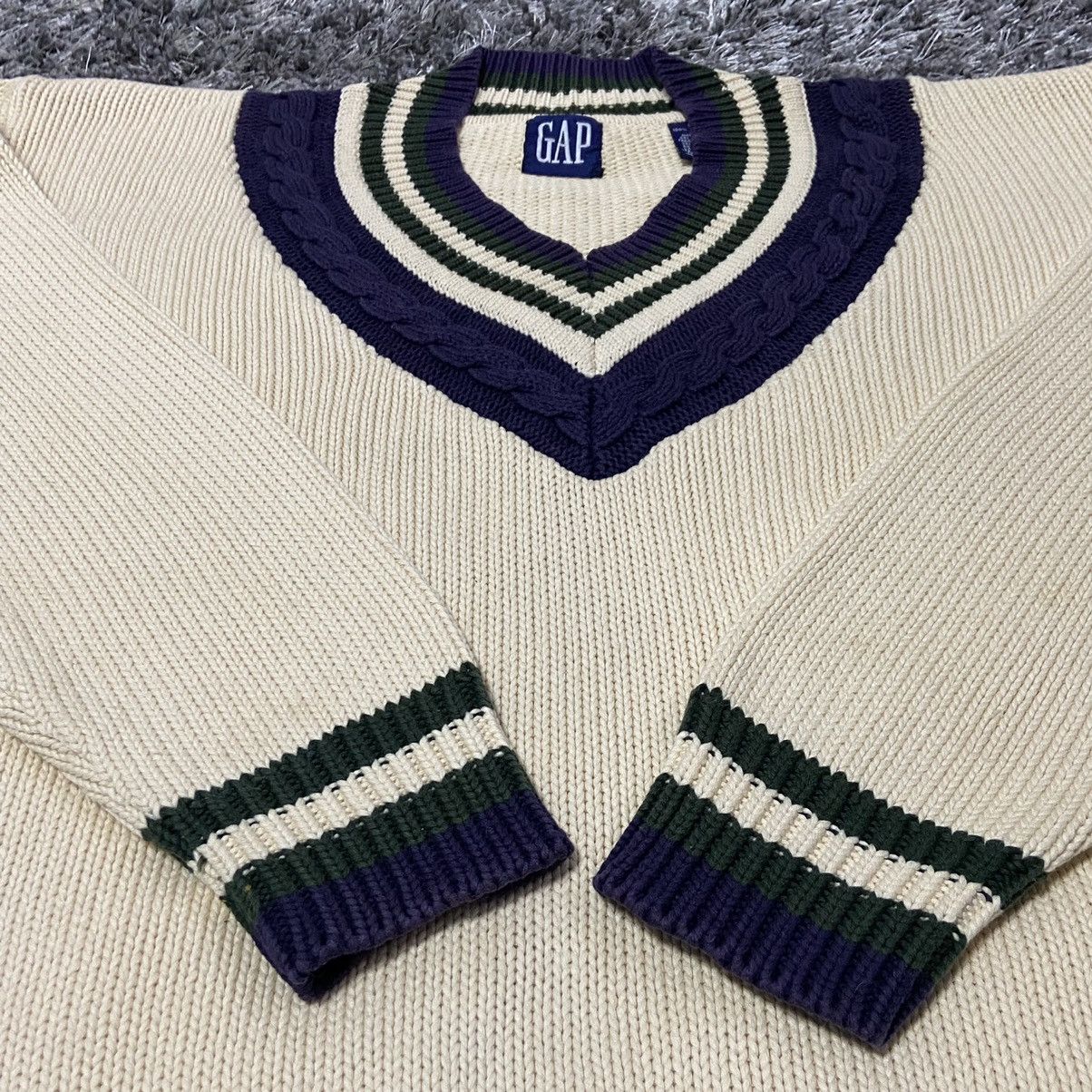 Gap GAP VINTAGE V-NECK OVERSIZED BOXY KNITTED SWEATER - № 1241 Size US M / EU 48-50 / 2 - 3 Thumbnail