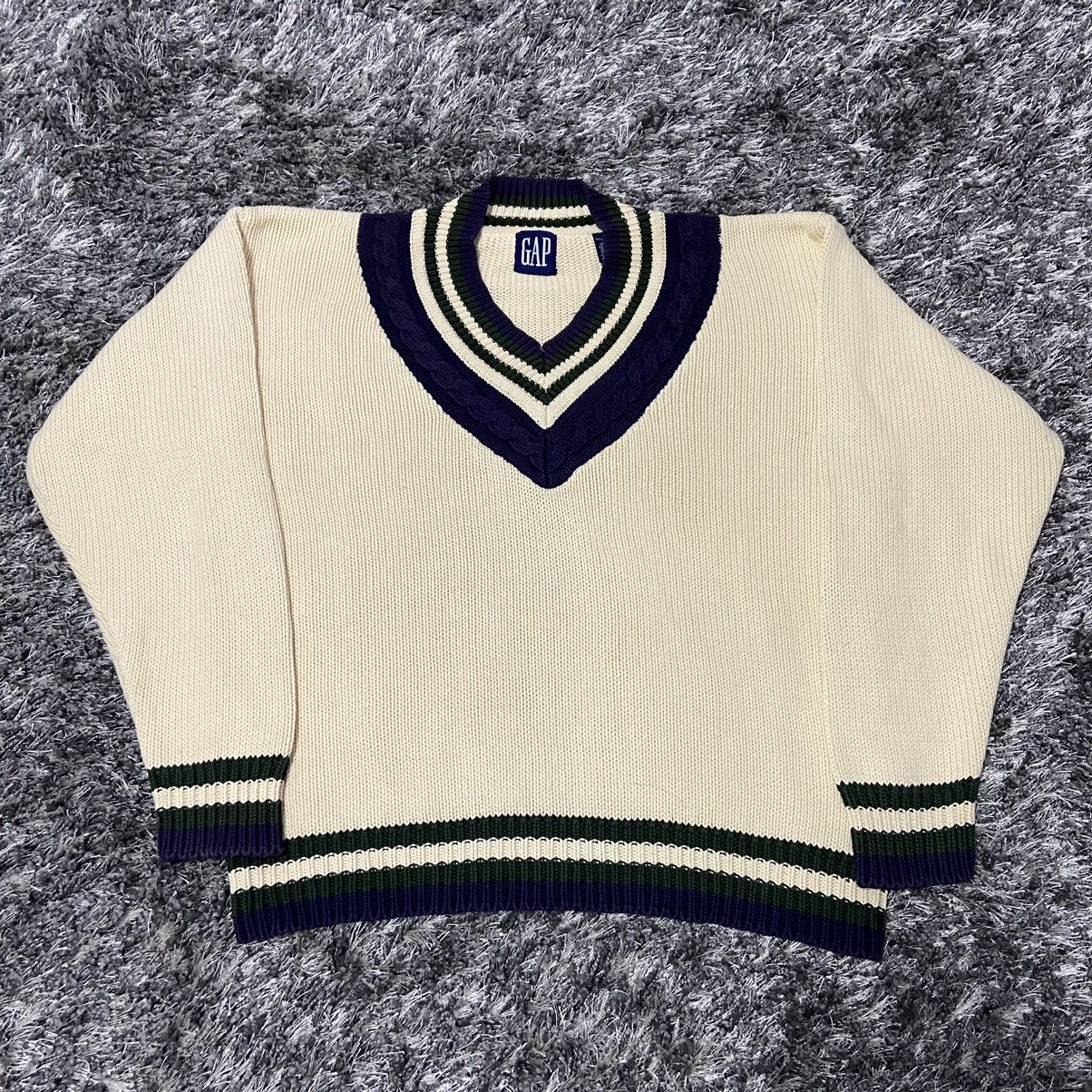 Gap GAP VINTAGE V-NECK OVERSIZED BOXY KNITTED SWEATER - № 1241 Size US M / EU 48-50 / 2 - 1 Thumbnail