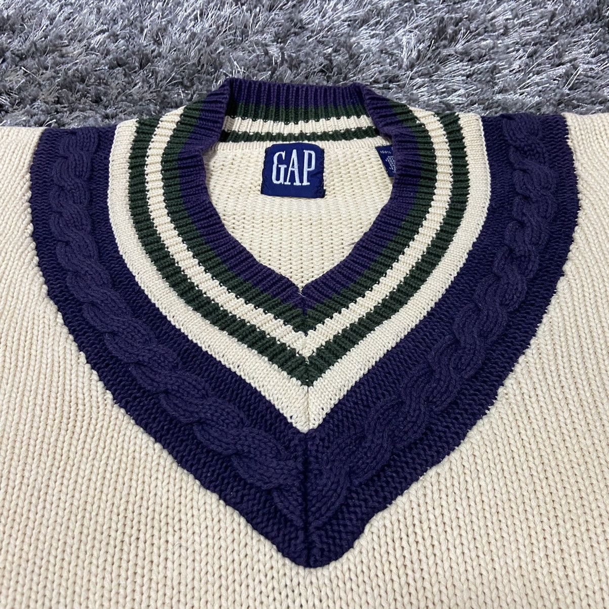 Gap GAP VINTAGE V-NECK OVERSIZED BOXY KNITTED SWEATER - № 1241 Size US M / EU 48-50 / 2 - 2 Thumbnail