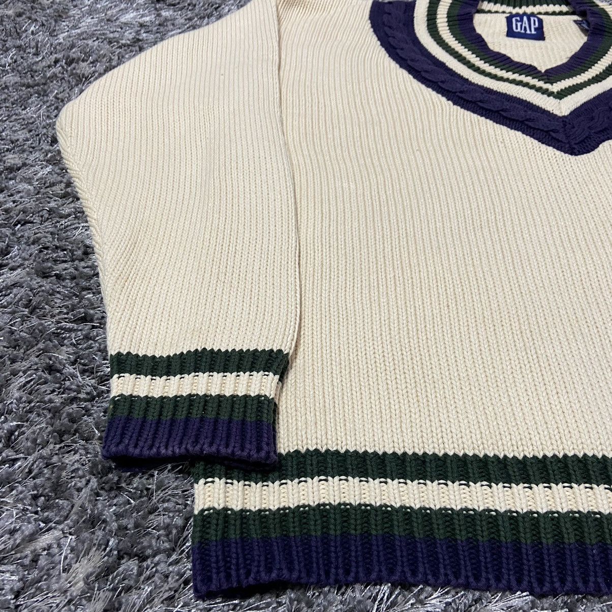 Gap GAP VINTAGE V-NECK OVERSIZED BOXY KNITTED SWEATER - № 1241 Size US M / EU 48-50 / 2 - 6 Thumbnail