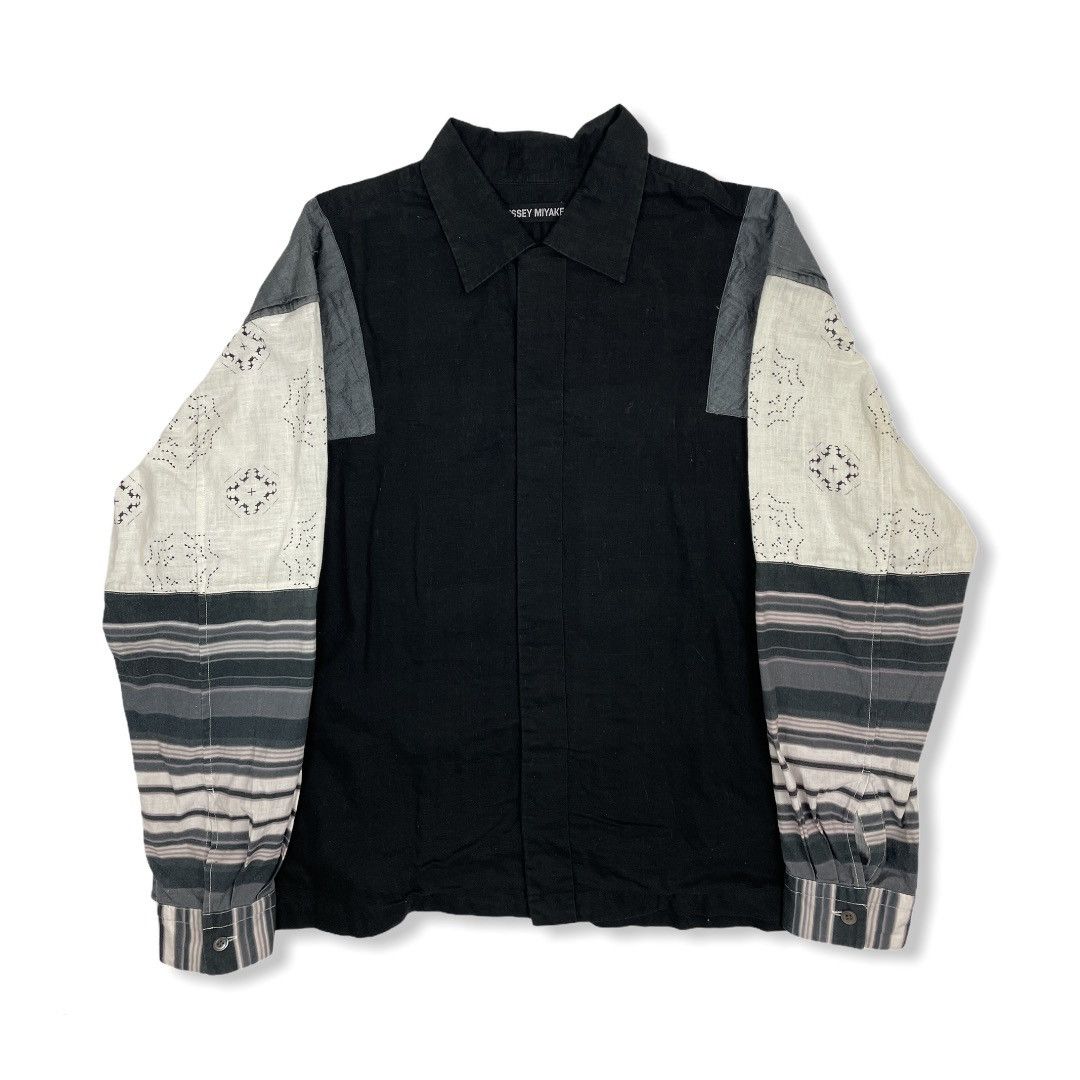 Patchwork Cotton & Silk Camp Collar Shirt - S/S '03