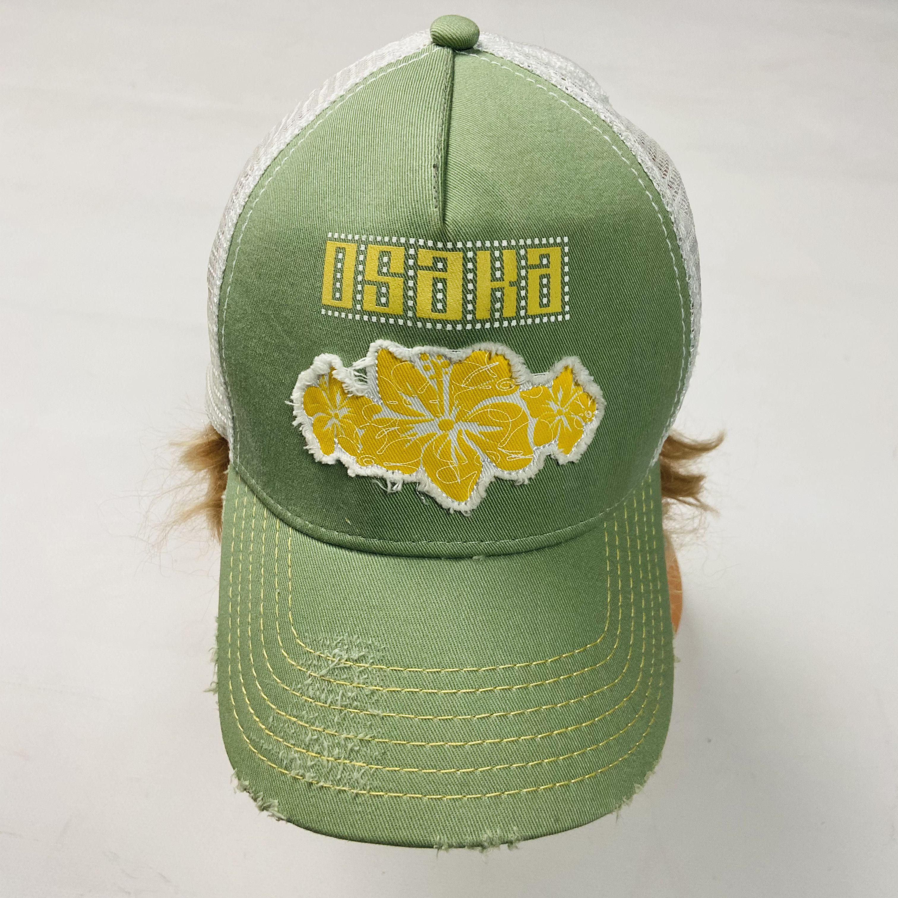 Japanese Brand Y2K KAPITAL STYLE OSAKA JAPAN DISTRESSED TRACKER CAP № 4168 Size ONE SIZE - 5 Thumbnail