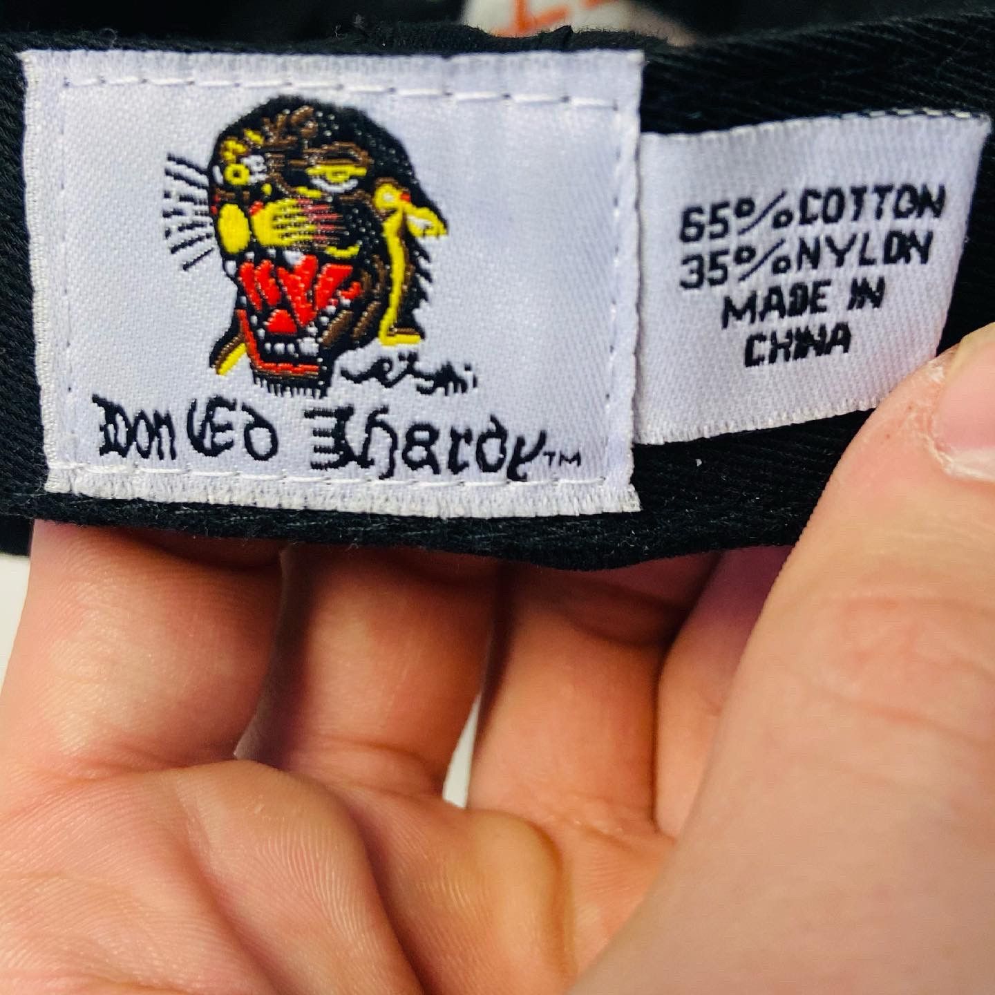 Ed Hardy ED HARDY SWAROWSKY EMBROIDERED BIG LOGO SKELETON OG CAP Size ONE SIZE - 7 Thumbnail