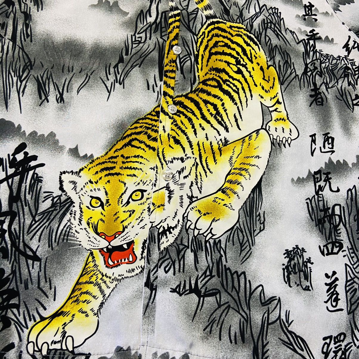 Japanese Brand 1990s JAPANESE TIGER SHIRT - № 498 Size US XL / EU 56 / 4 - 6 Thumbnail