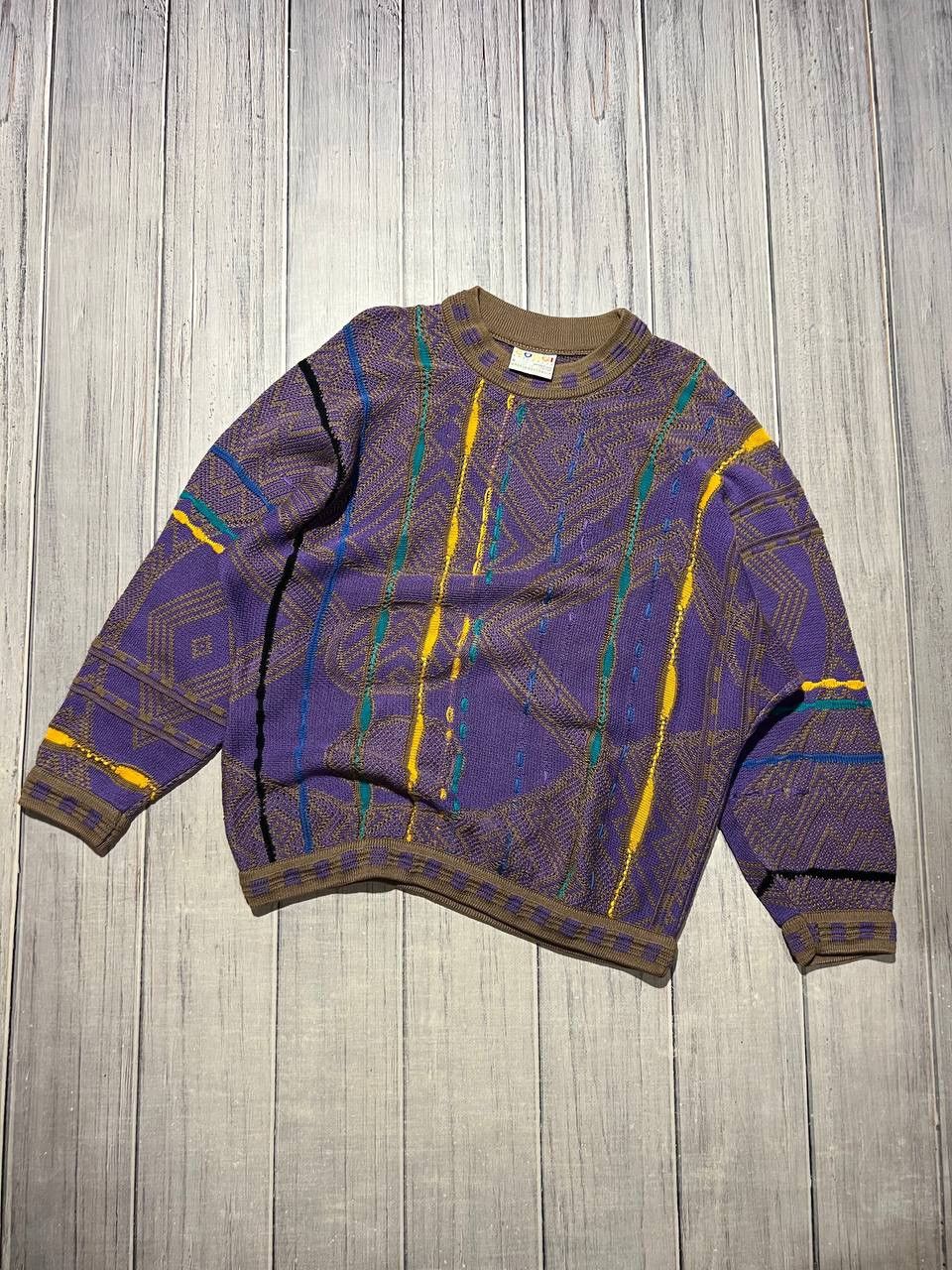 image of Coogi Knit Sweater Australia Purple Y2K 1990S, Men's (Size Small)