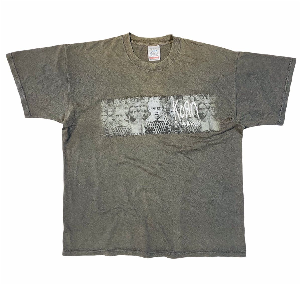 Band Tees 2002 KORN “UNTOUCHABLES” SUNFADED DISTRESSED TEE - № 566 Size US XL / EU 56 / 4 - 2 Thumbnail