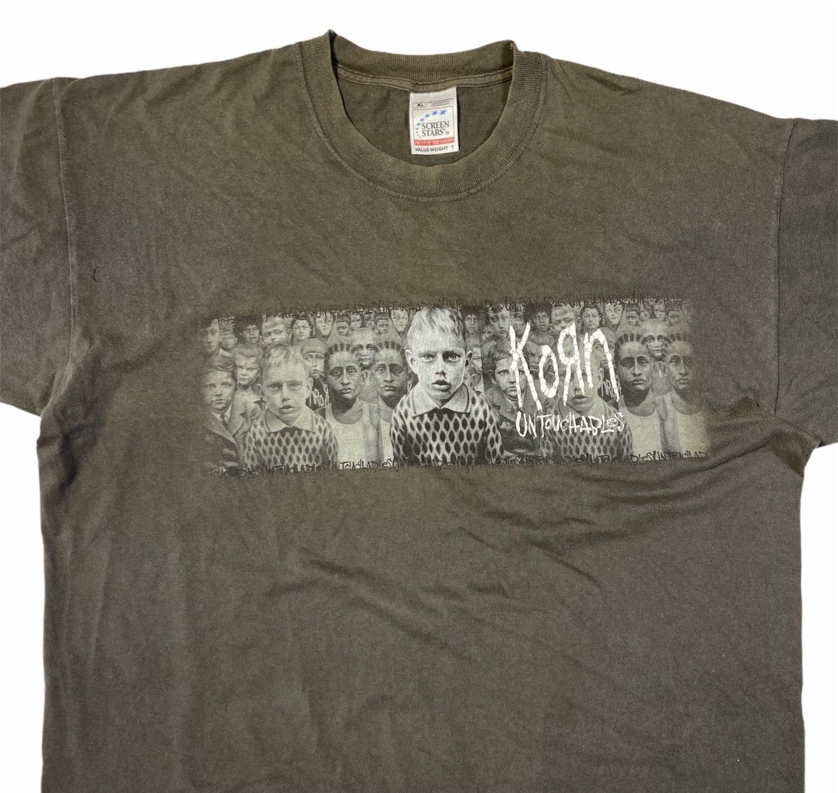 Band Tees 2002 KORN “UNTOUCHABLES” SUNFADED DISTRESSED TEE - № 566 Size US XL / EU 56 / 4 - 3 Thumbnail